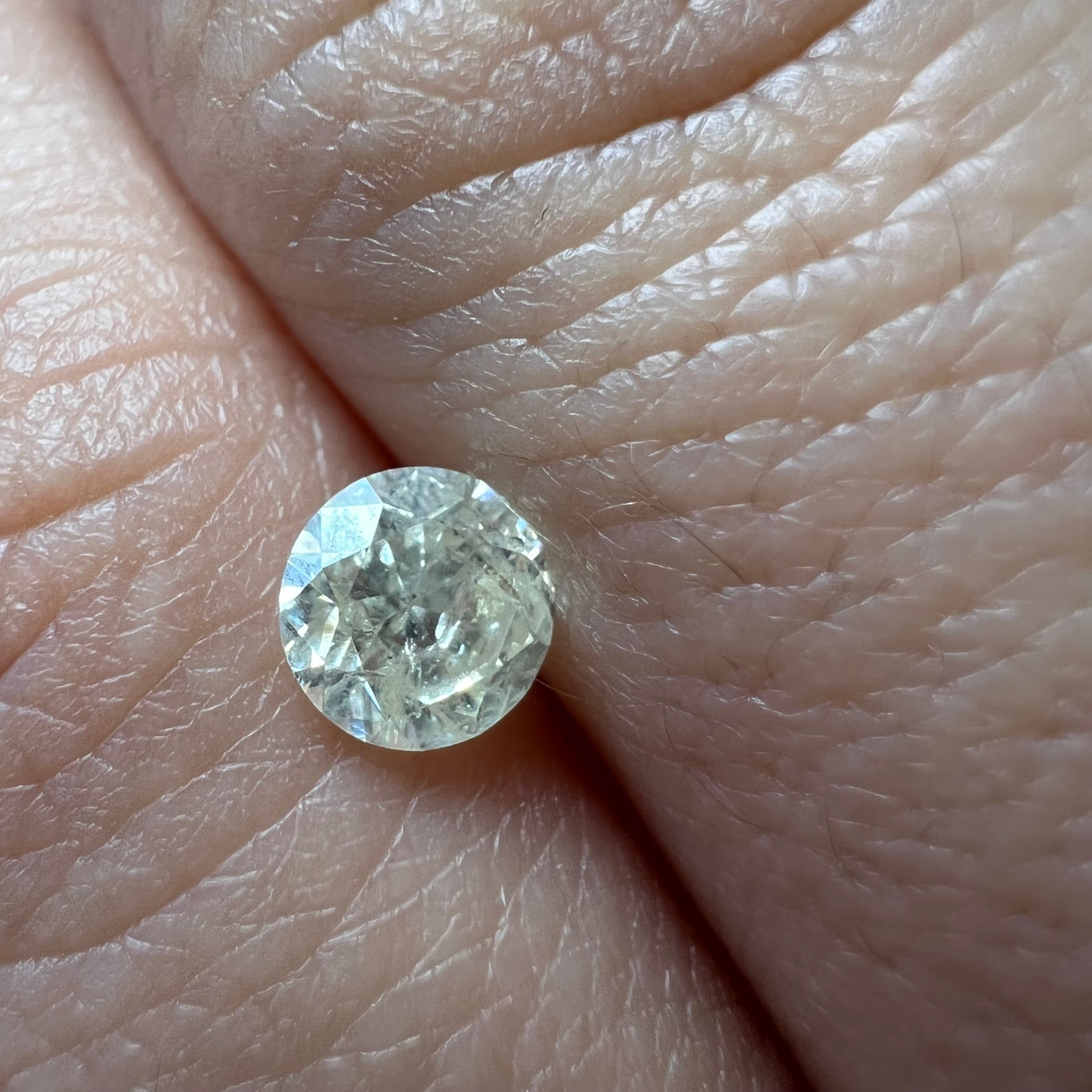 .66CT Brilliant Round Diamond N J1 5.35x3.41mm Natural Earth mined