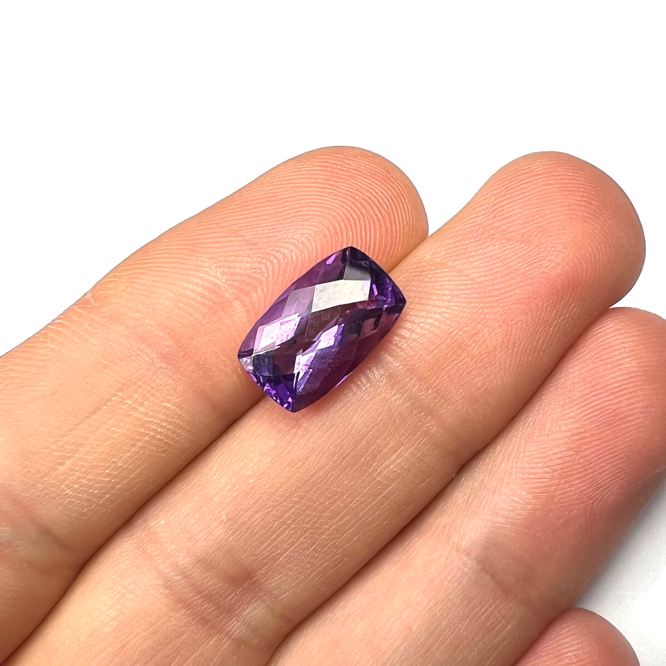 4.12CTW Loose Natural Fancy Cut Amethyst 13x8x6.15mm Earth mined Gemstone