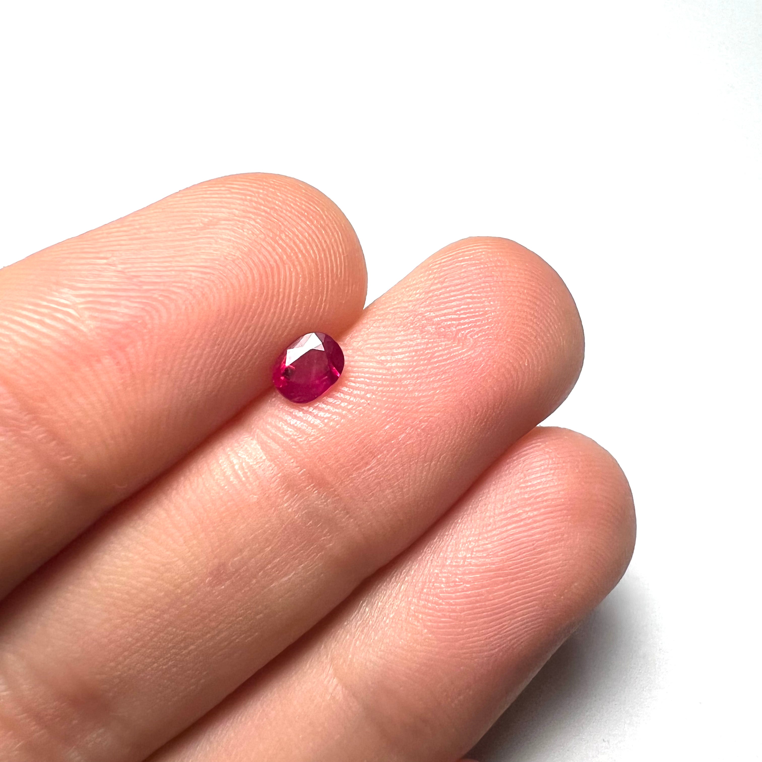 .47CT Loose Natural Oval Ruby 5x4x2mm Earth mined Gemstone