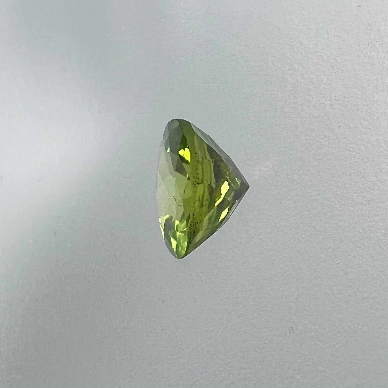 1.34CTW Loose Natural Round Peridot 6.80x4.36mm Earth mined Gemstone