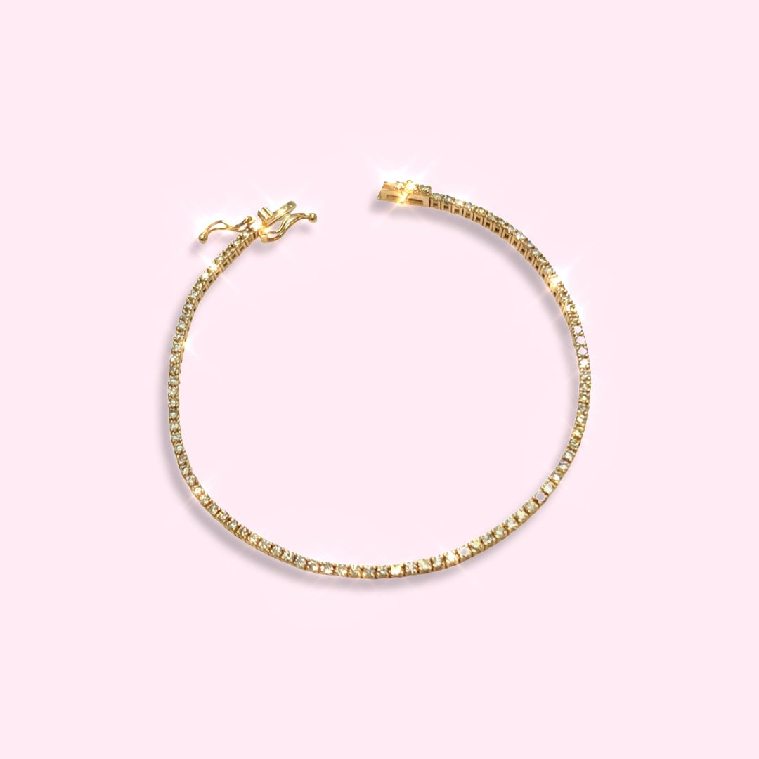 14K Rose gold Diamond Tennis Bracelet