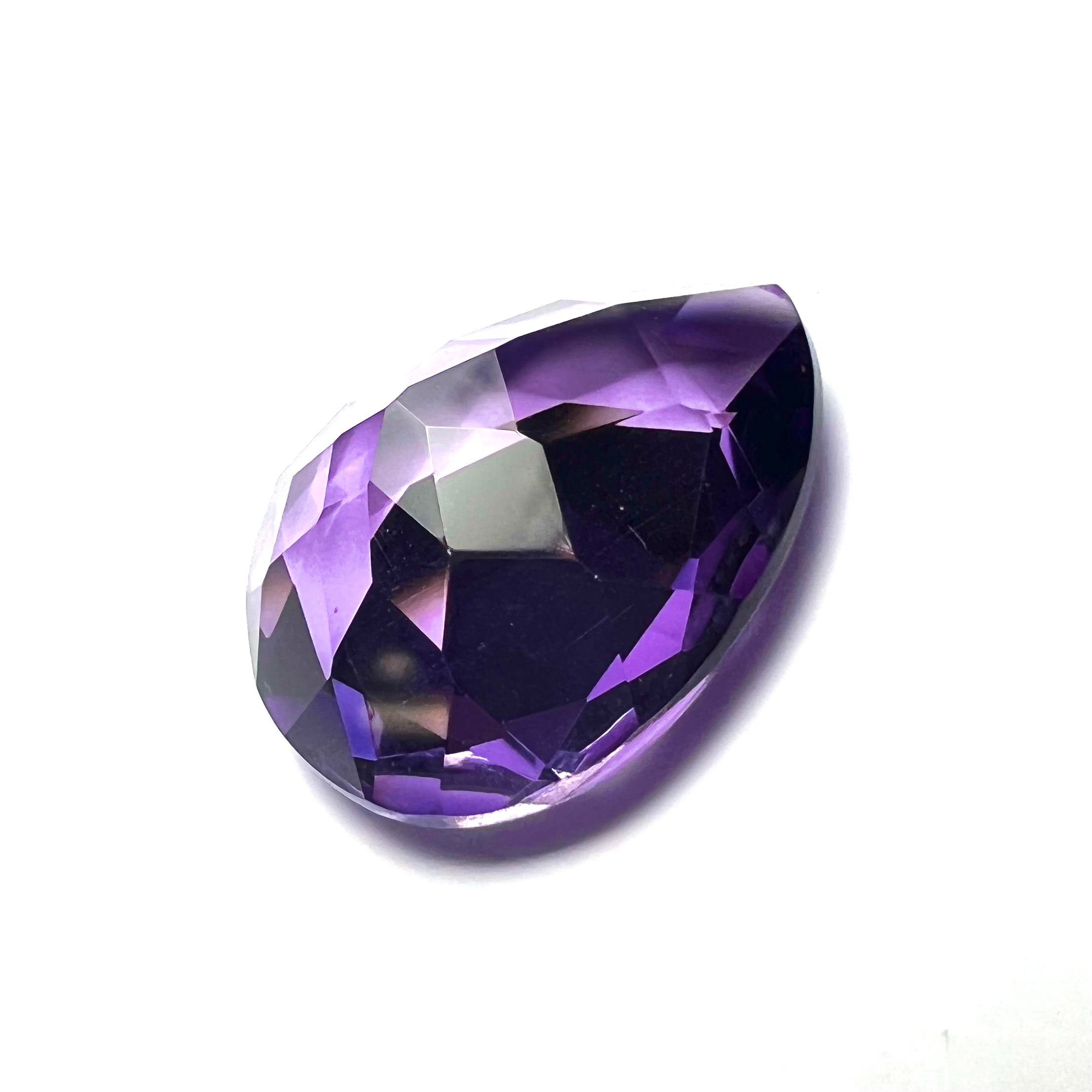 15.28CTW Loose Natural Pear Cut Amethyst 18.99x17.64x8.77mm Earth mined Gemstone