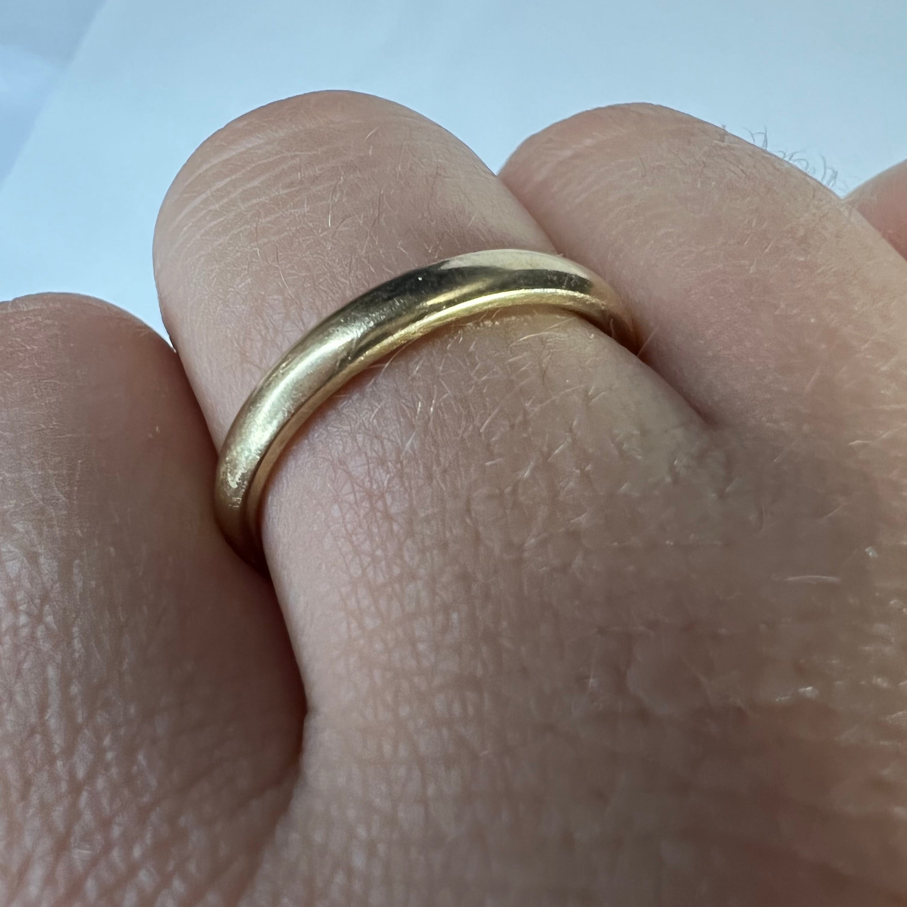 Solid 14K Yellow Gold Ring Band Size 9