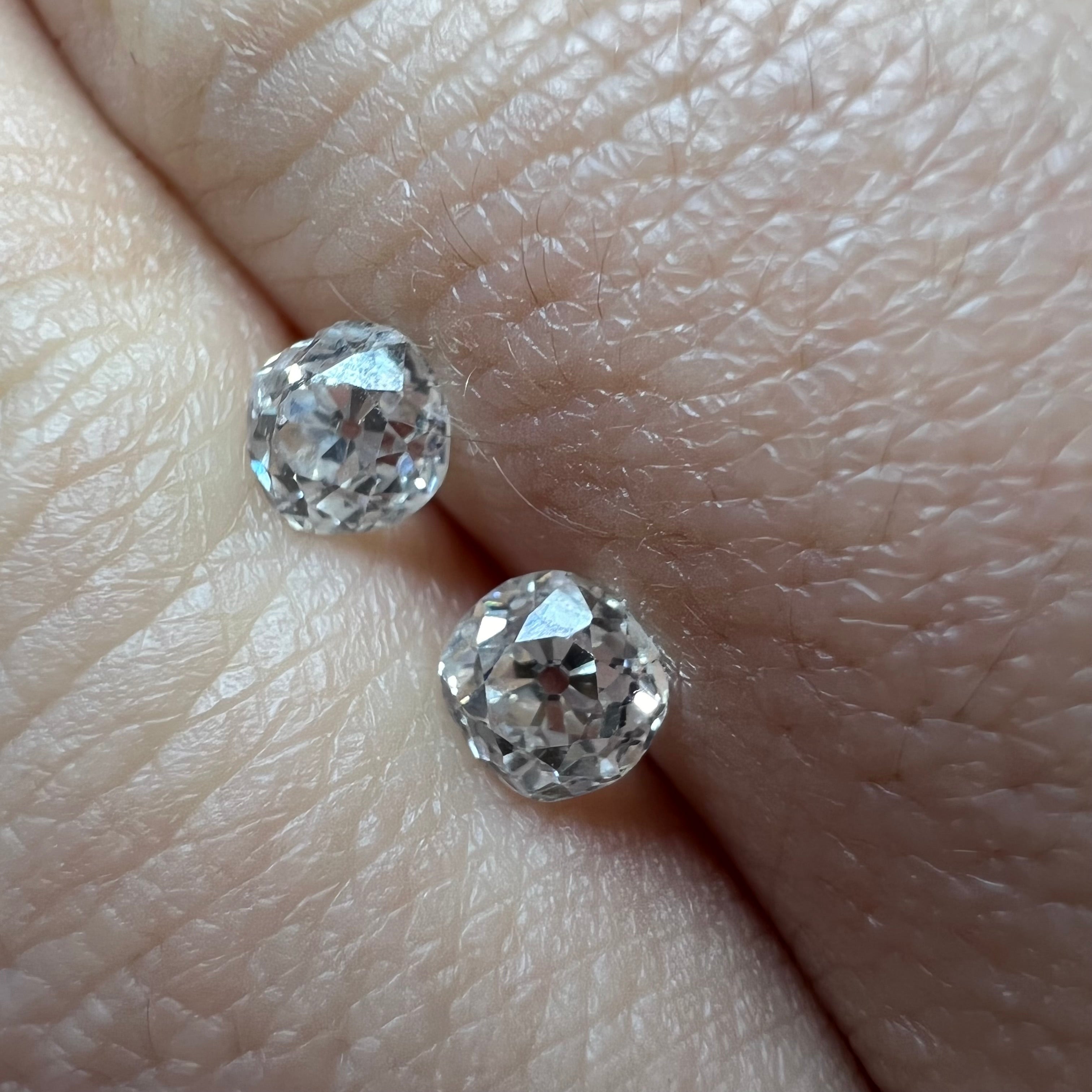 .92CT Old Mine Cut Diamond I/J VS2 4.5mm Natural Earth mined