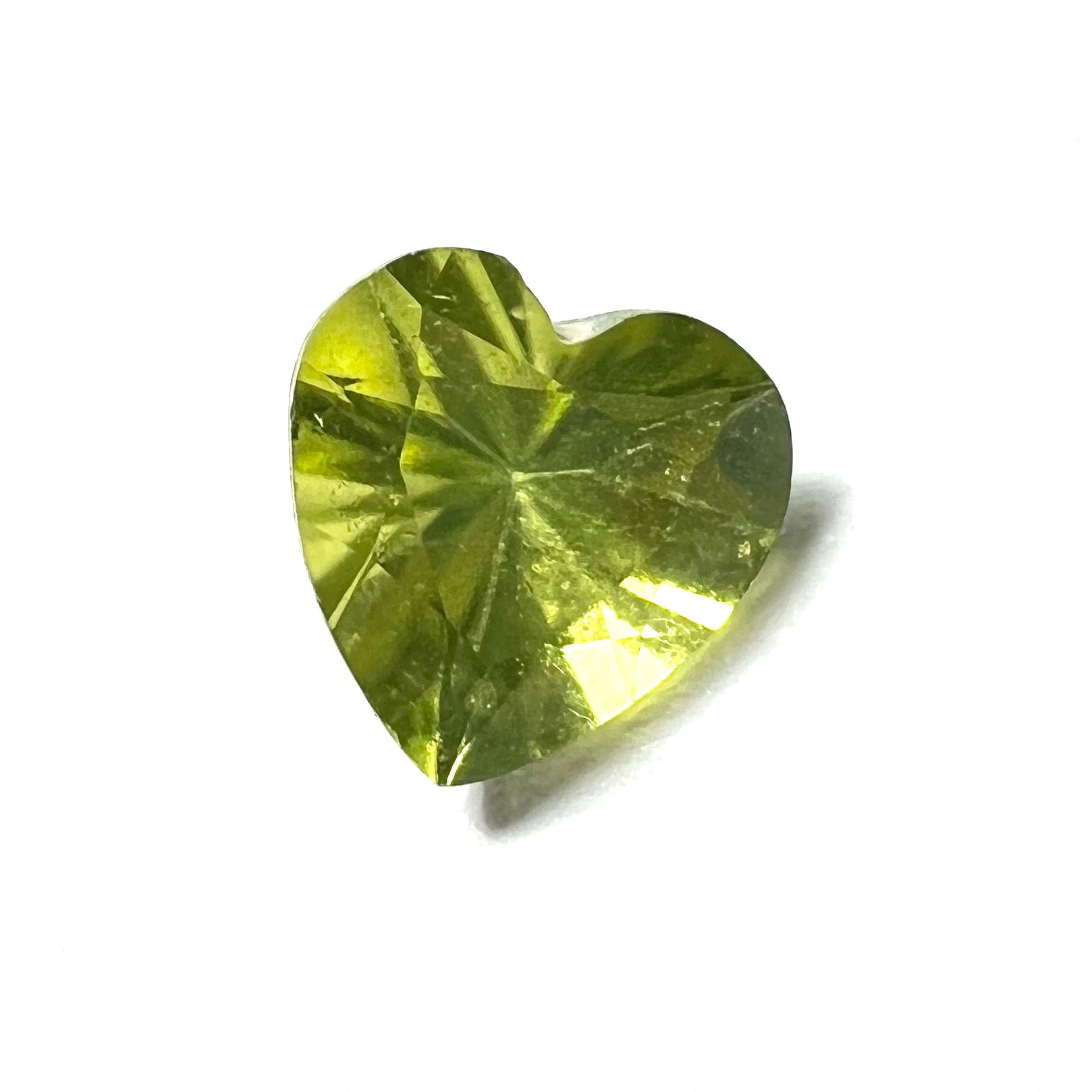 .46CT Loose Natural Heart Cut Peridot 5.1x5x3mm Earth mined Gemstone