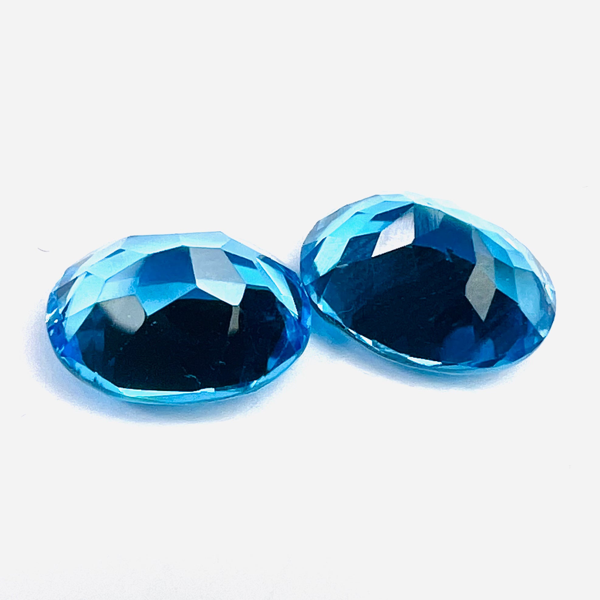 11.48CTW Pair of Loose Natural Oval Cut Topaz 12x10x6.4mm Earth mined Gemstone