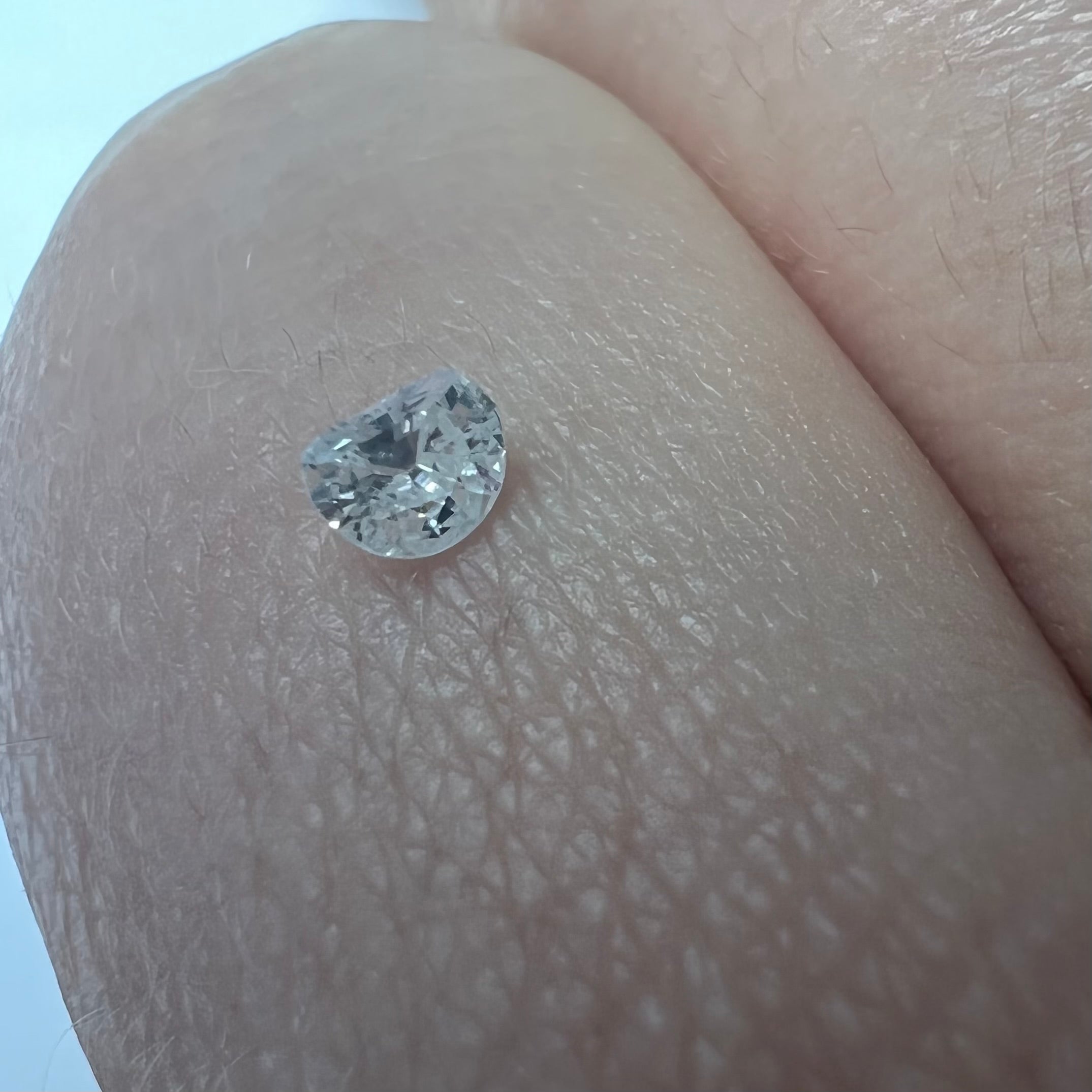 .14CT Half Moon Cut Diamond H/I SI1 3.68x2.95mm Natural Earth mined