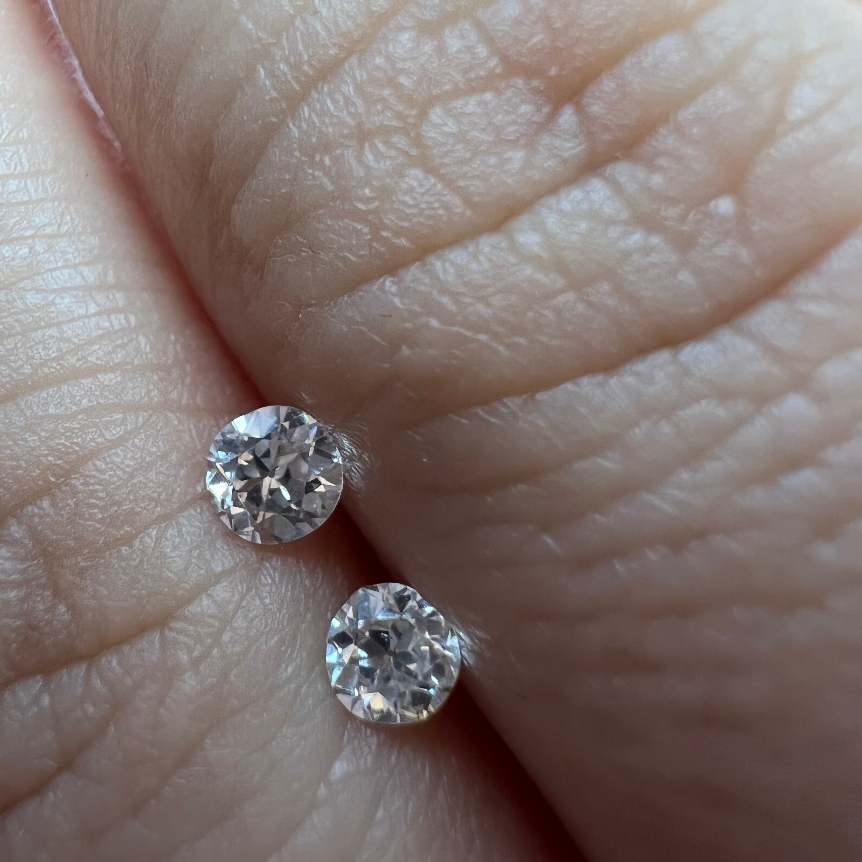 .37ctw Old Mine Cut Diamond H VS2 3.5mm Natural Earth mined