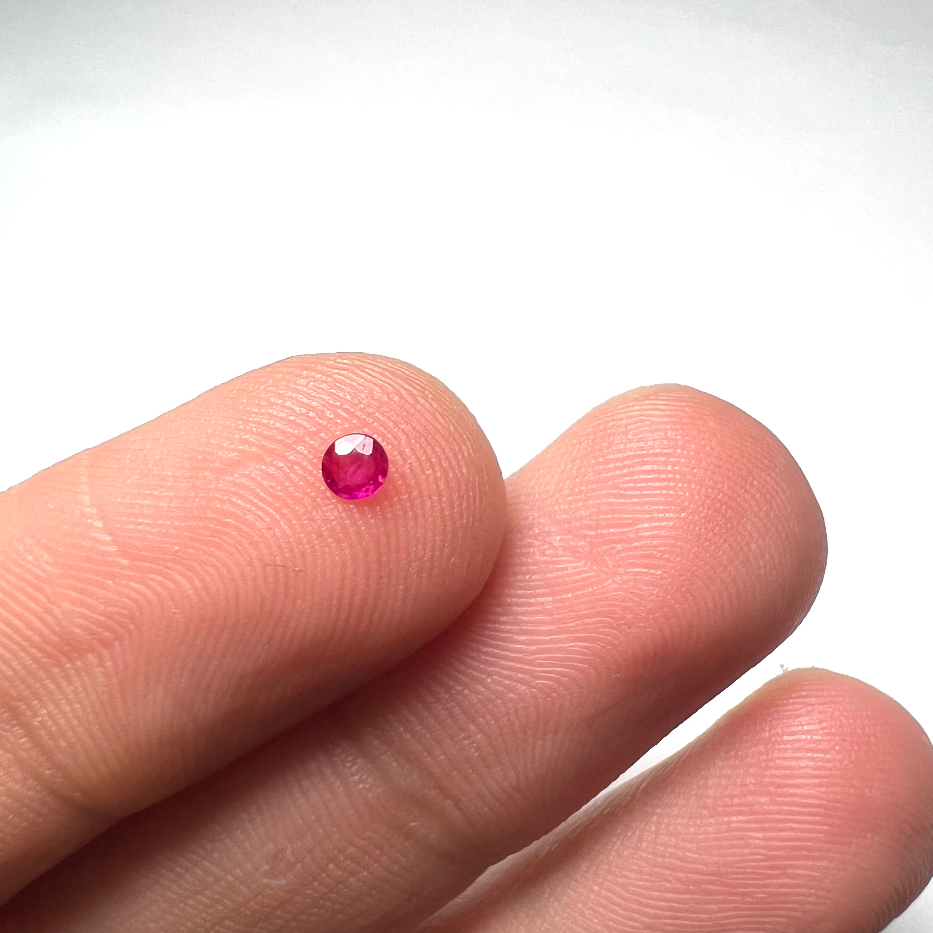 .07CT Loose Natural Ruby 2x1mm Earth mined Gemstone