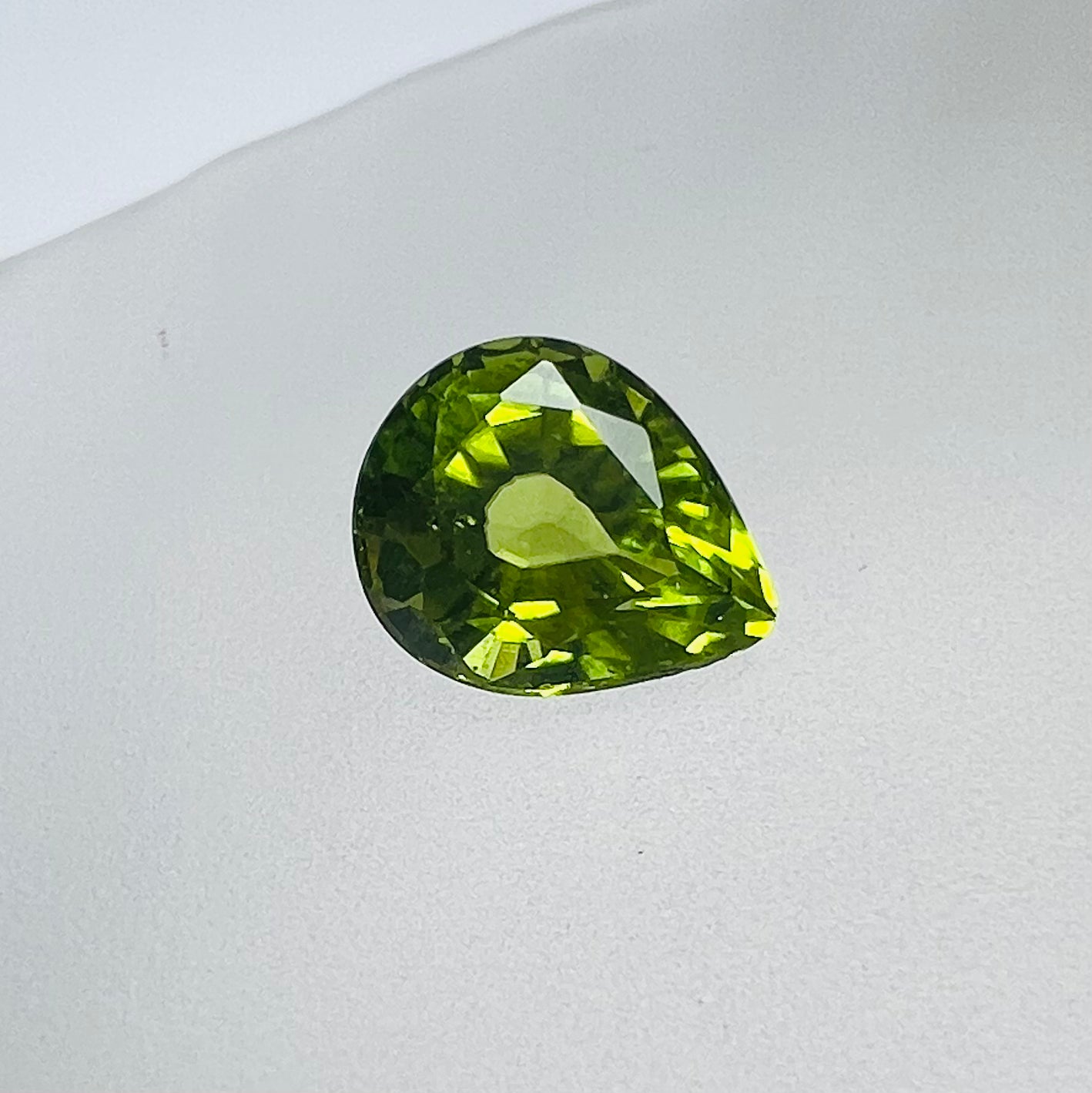 2.07CTW Loose Natural Pear Cut Peridot 8.75x7.05x4.90mm Earth mined Gemstone