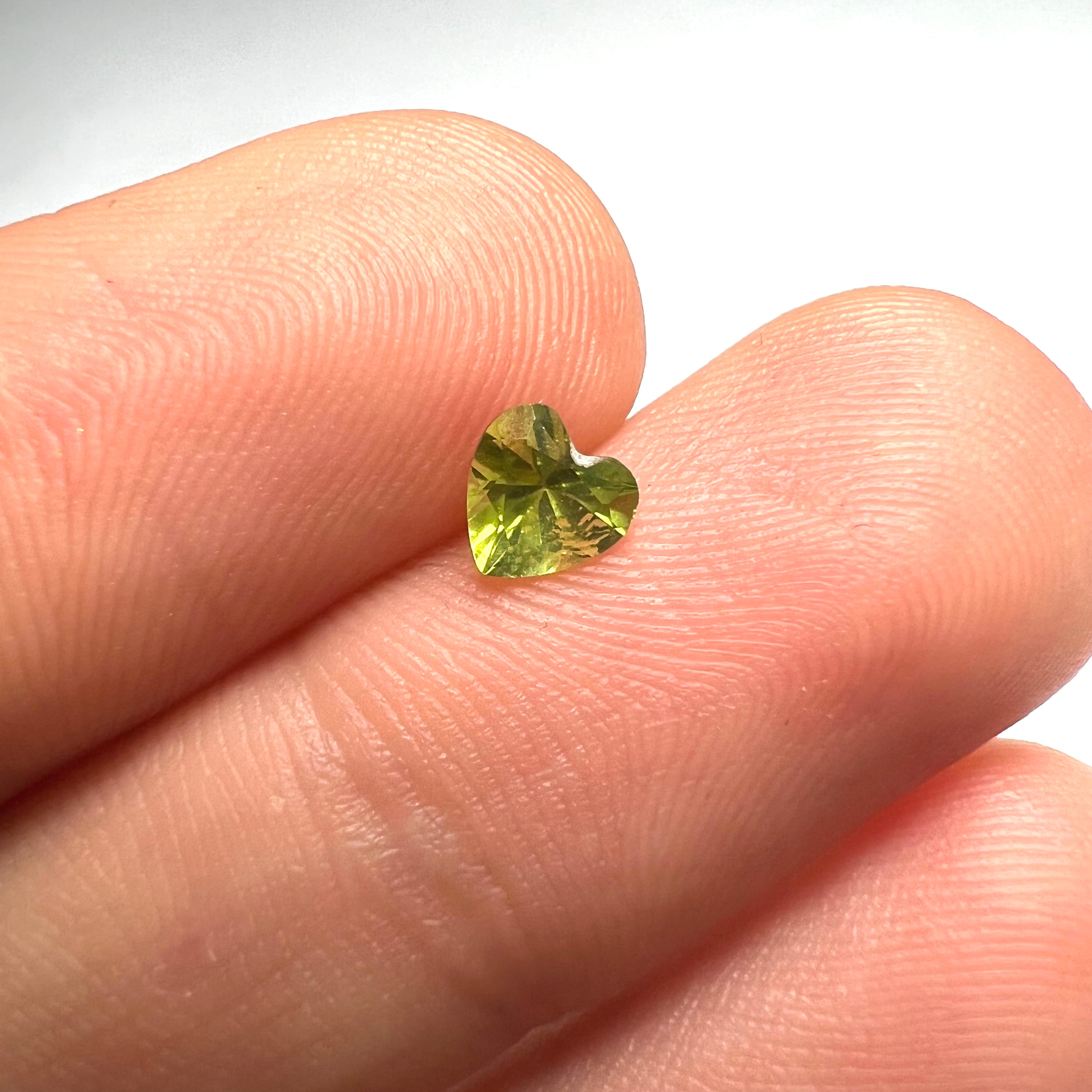 .45CT Loose Natural Heart Cut Peridot 5x3mm Earth mined Gemstone