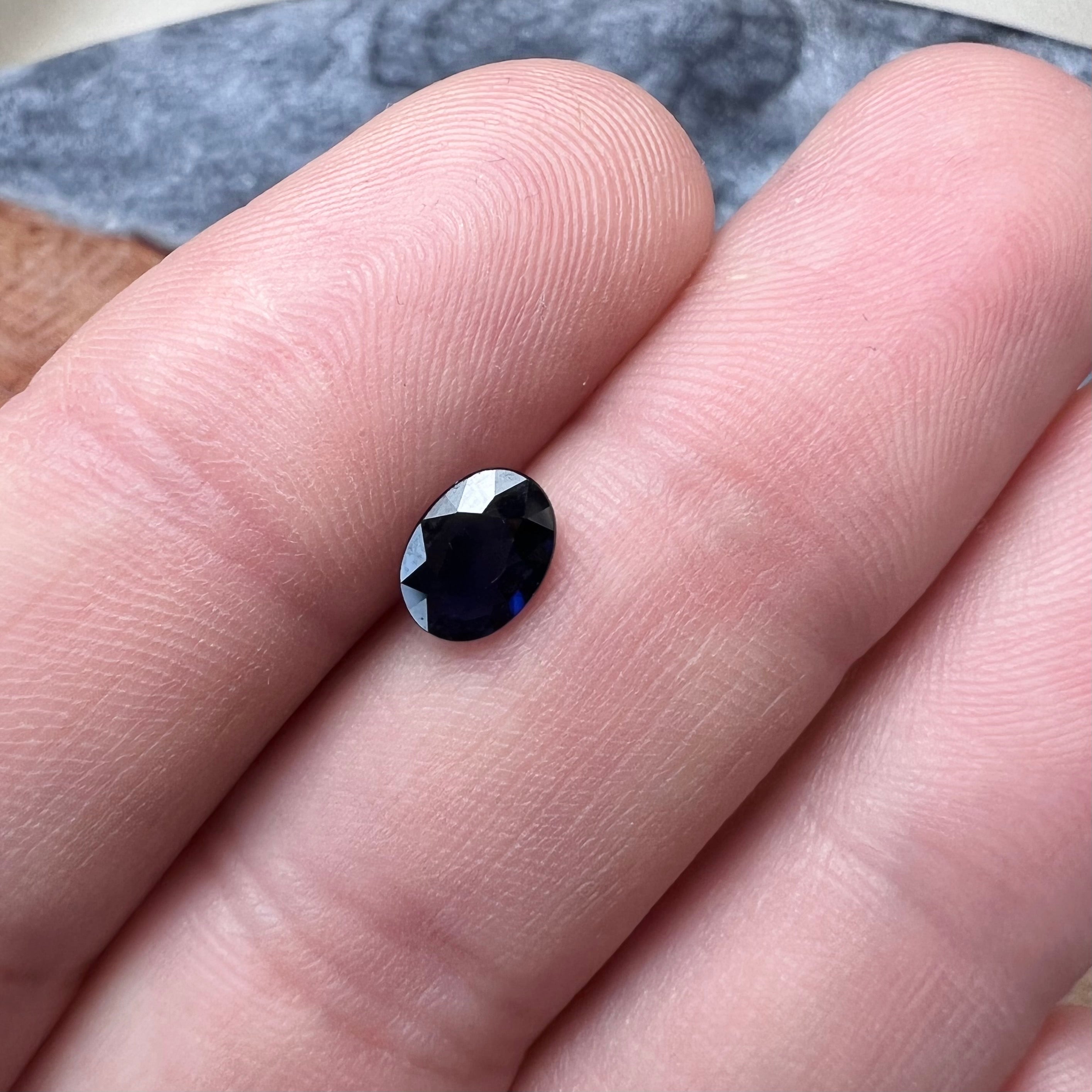 .81CT Loose Natural Oval Sapphire 6.95x5.10x2.52mm Earth mined Gemstone