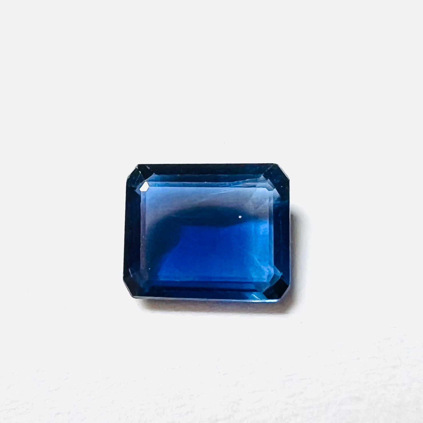.77CT Loose Blue Emerald Cut Sapphire  6x5x2mm Earth mined Gemstone