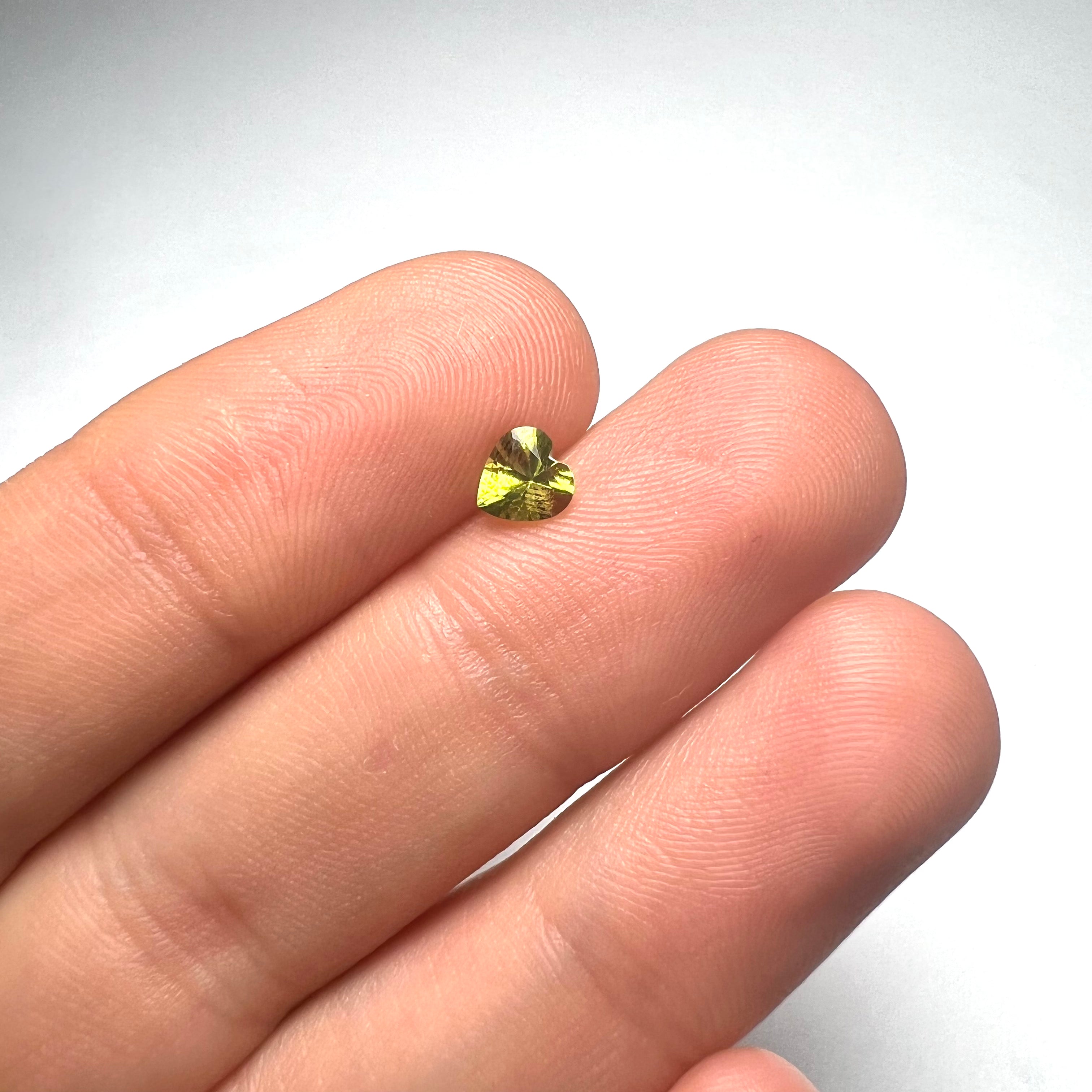 .44CT Loose Natural Heart Cut Peridot 5.2x5x3mm Earth mined Gemstone