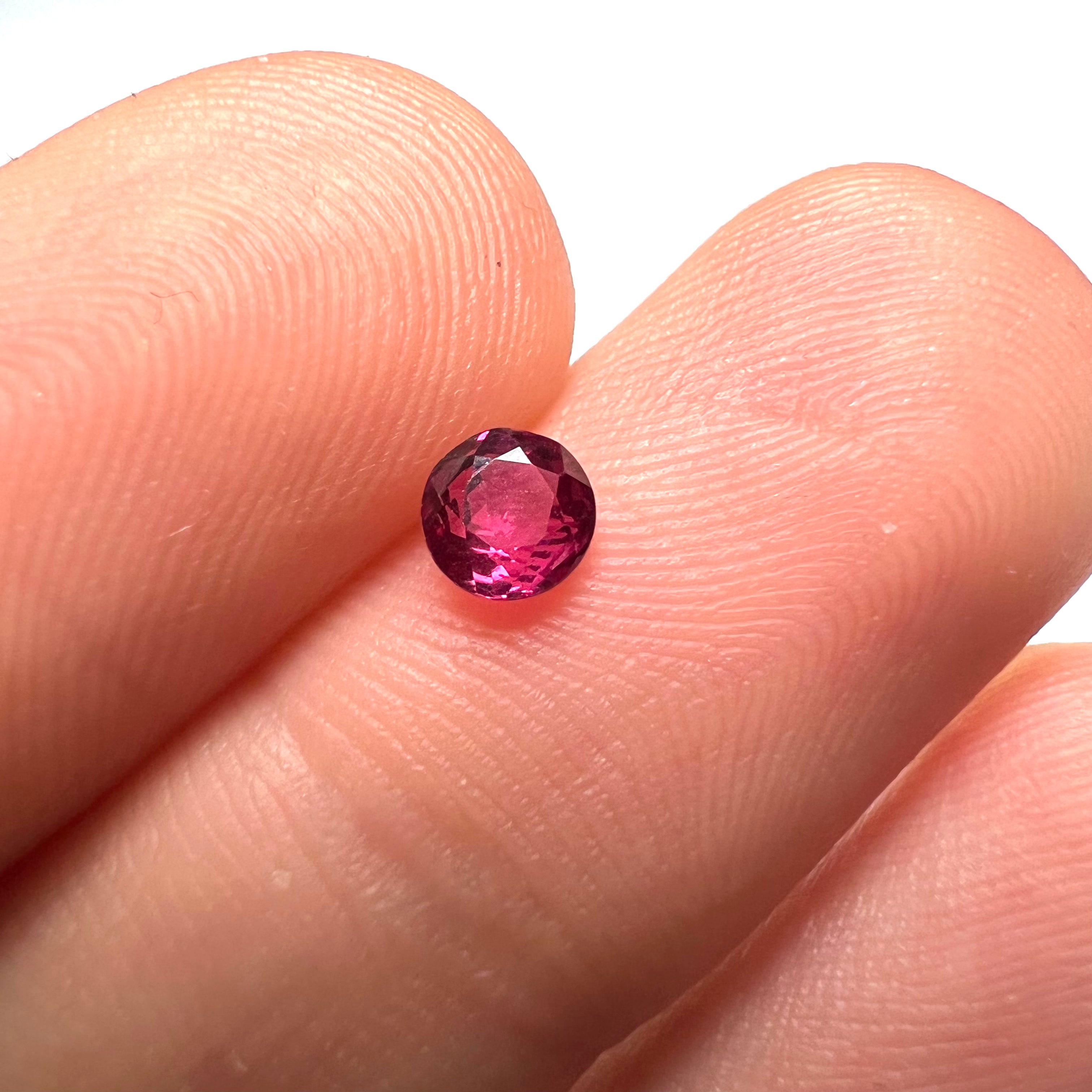 .47CT Loose Natural Round Ruby 4x1.8mm Earth mined Gemstone