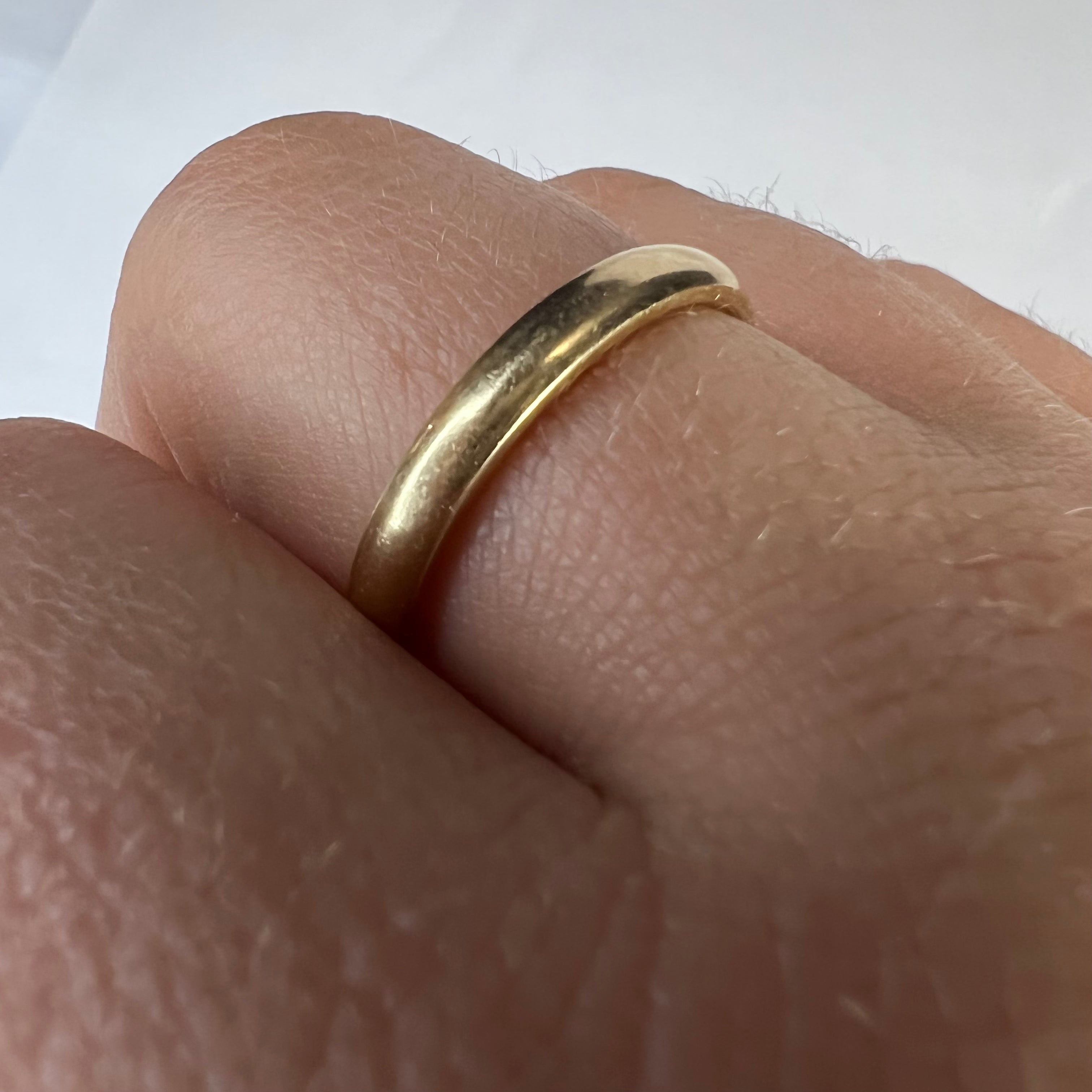 Solid 14K Yellow Gold Ring Band Size 9