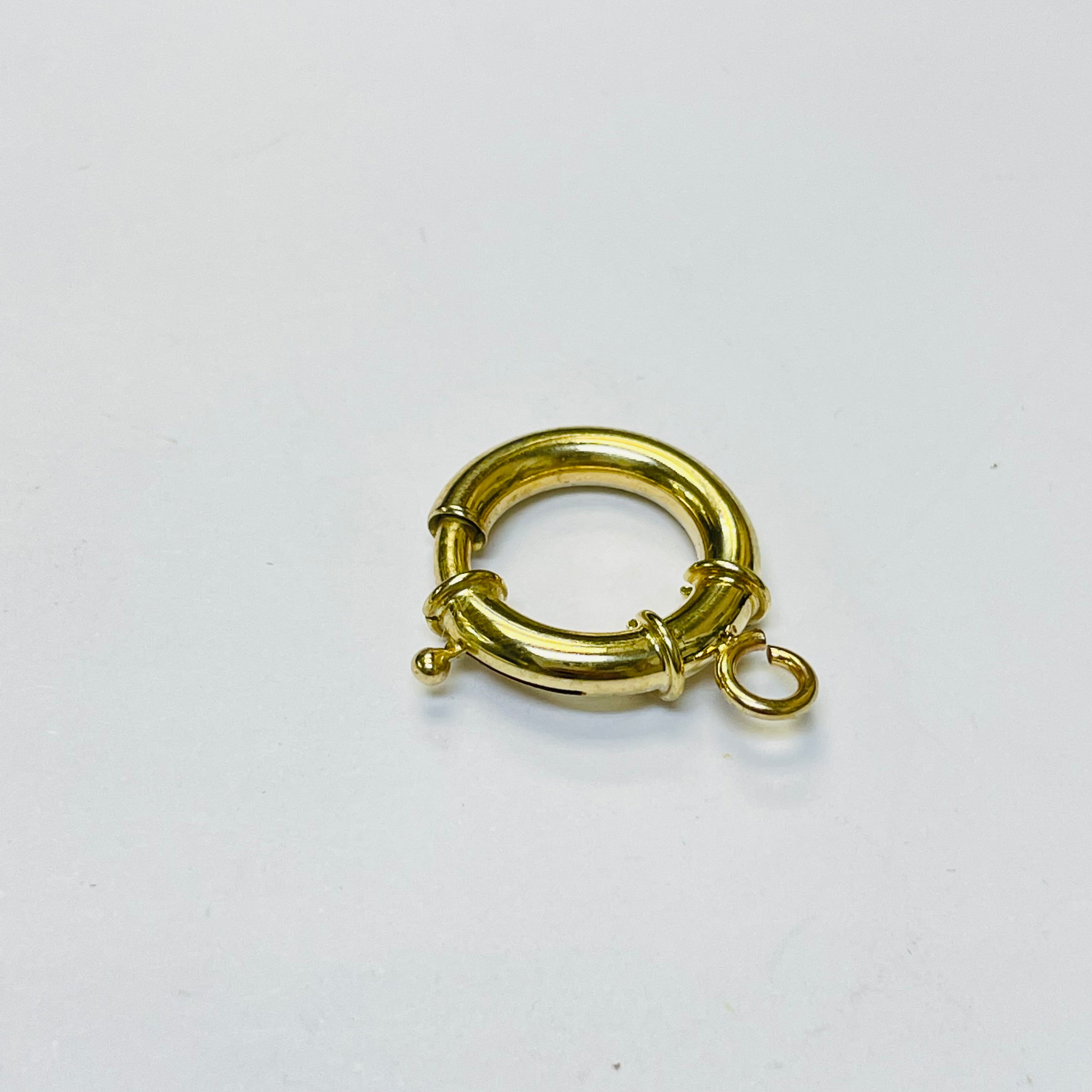 10K Yellow Gold 16mm Spring Ring Clasp