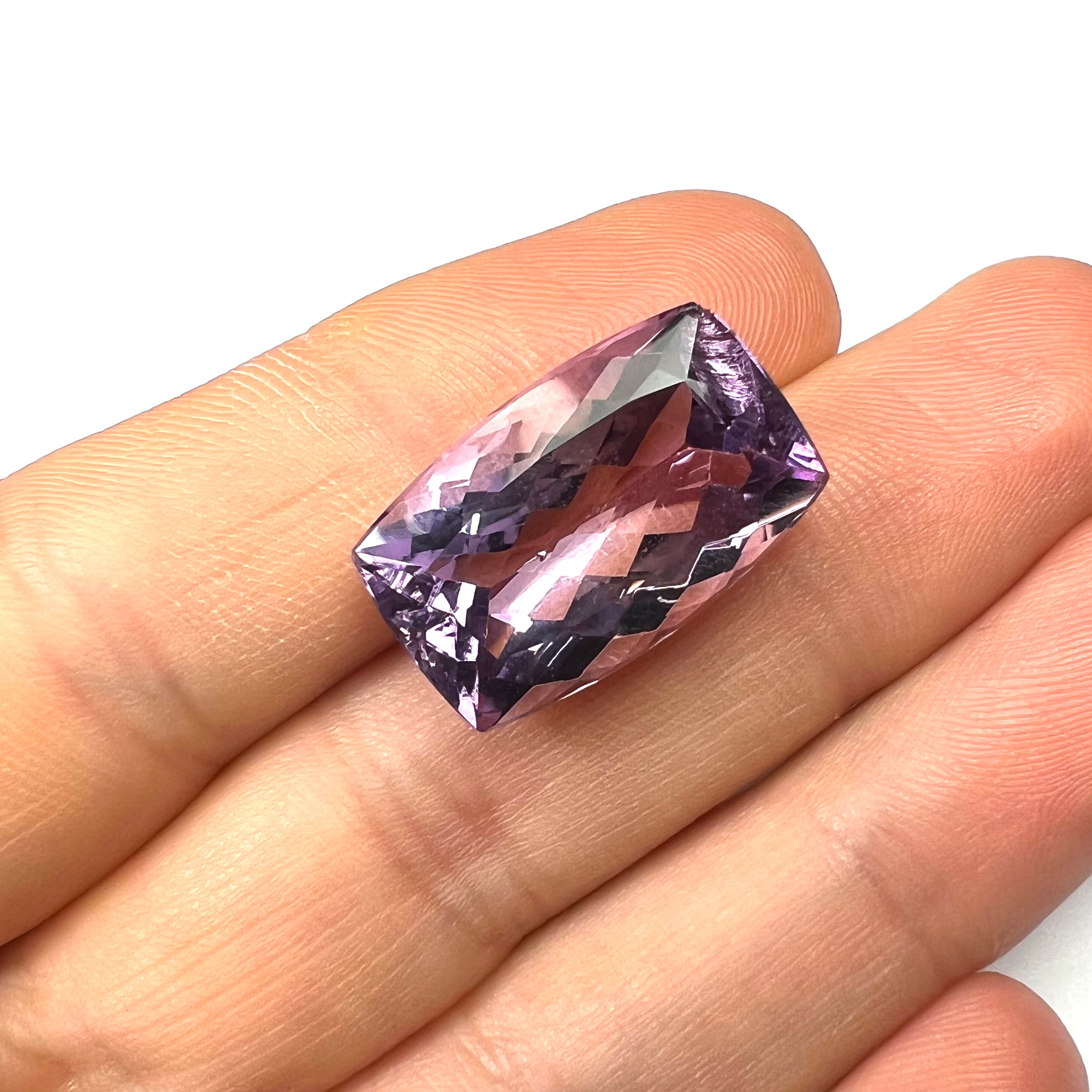 15.39CT Loose Natural Fancy Cut Amethyst 20.9x13x8.6mm Earth mined Gemstone