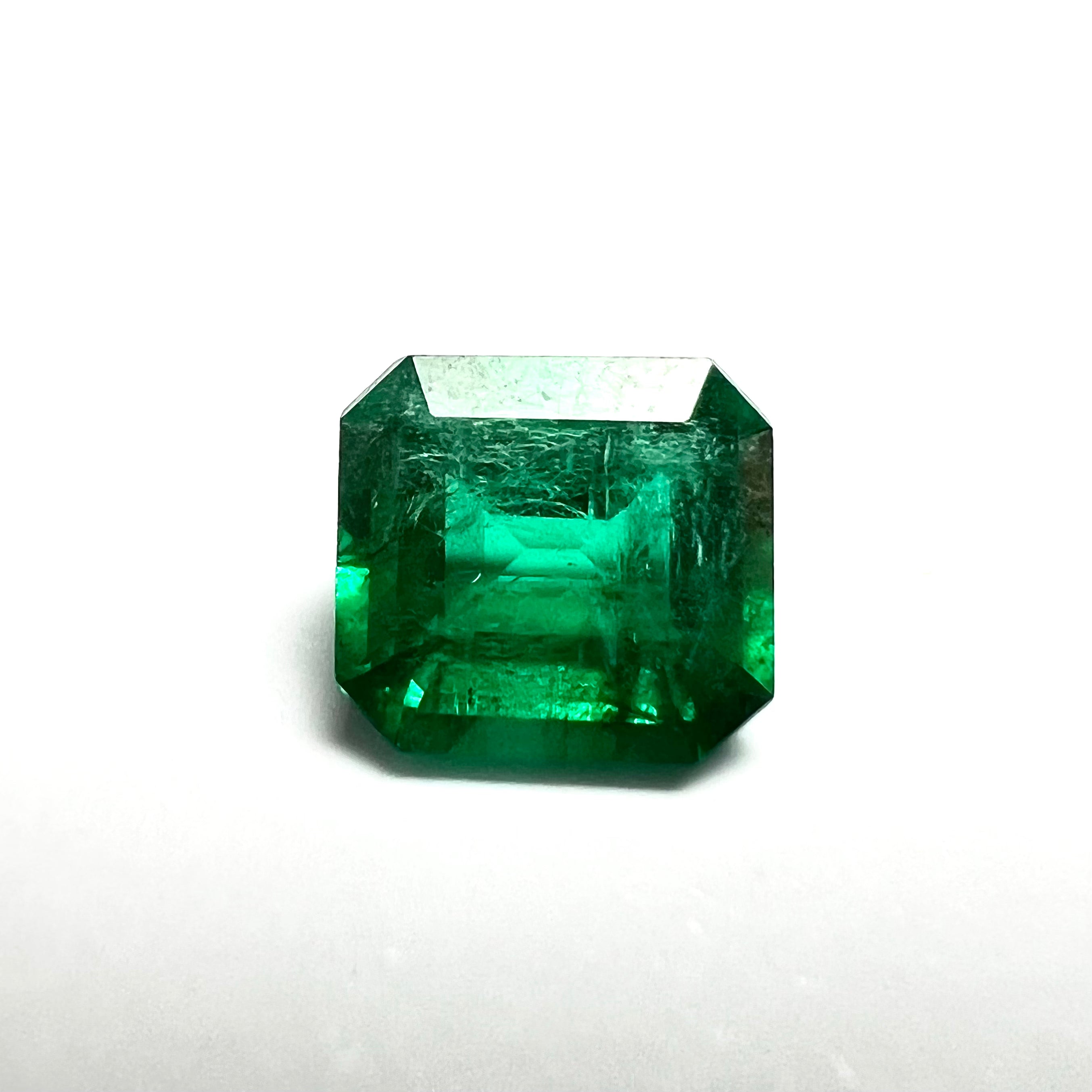 1.25CT Loose Natural Emerald Octagonal Step Cut 6.90x6.34x4.20mm