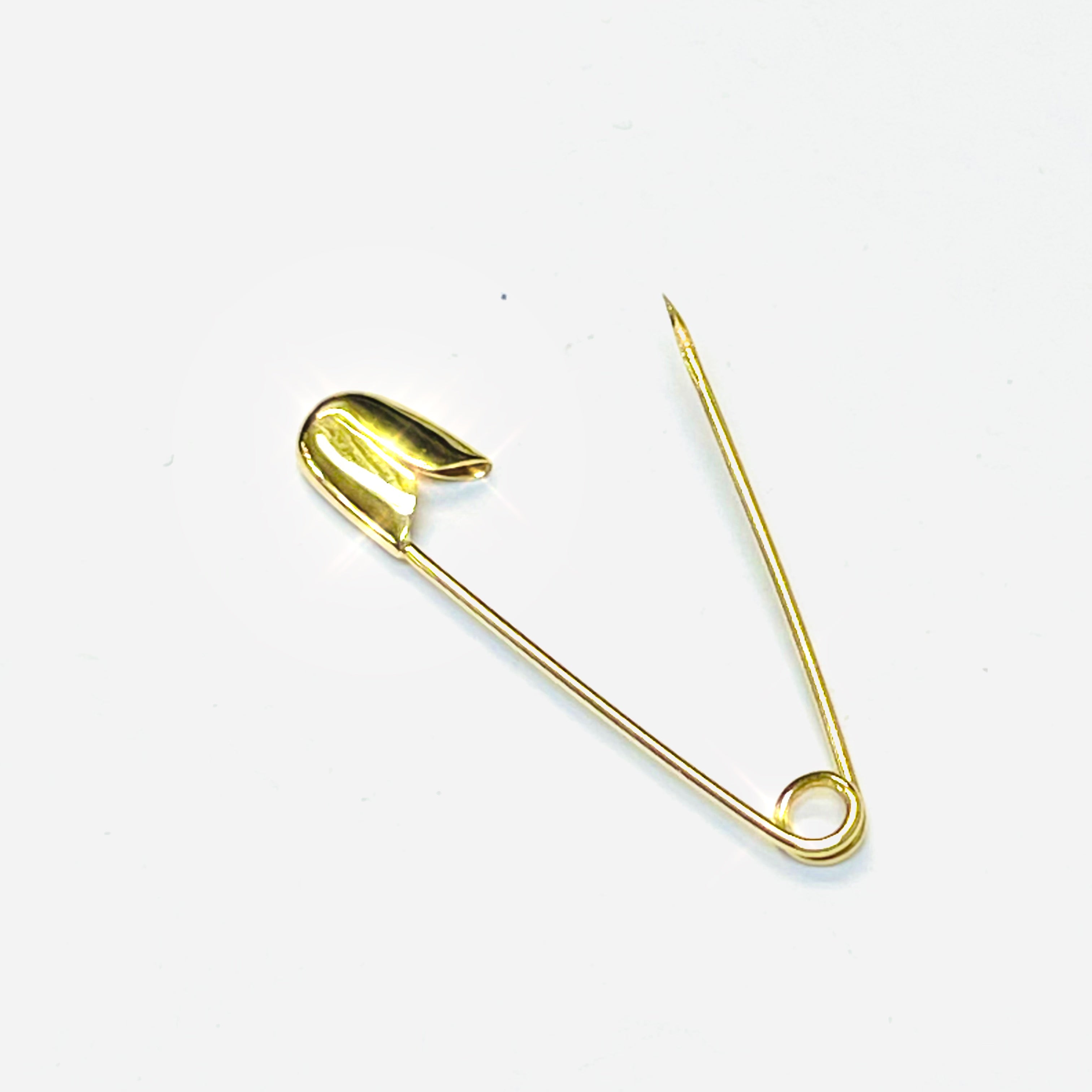 14K Yellow Gold 1.1” 28mm Safety Pin