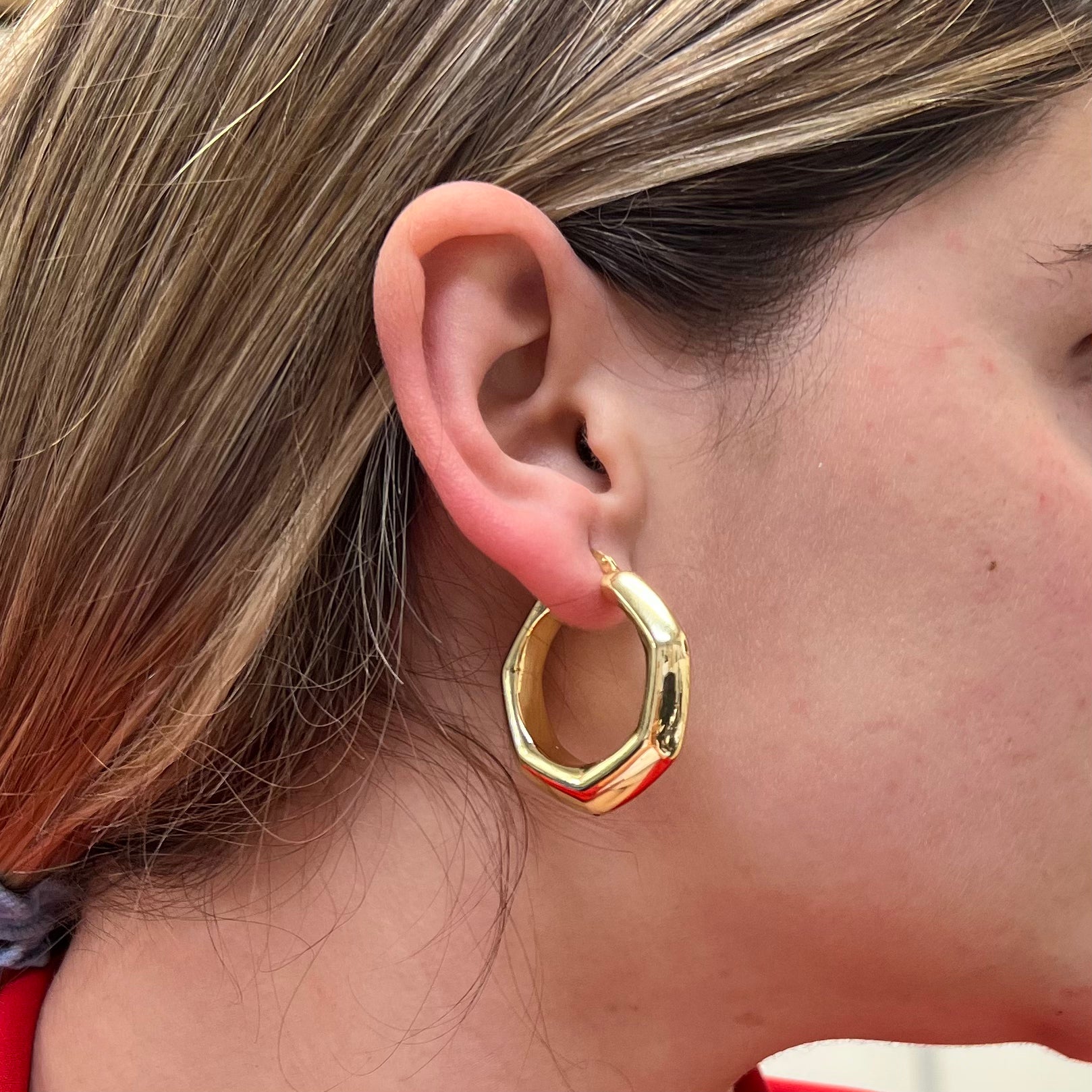 14K Yellow Gold Hoops