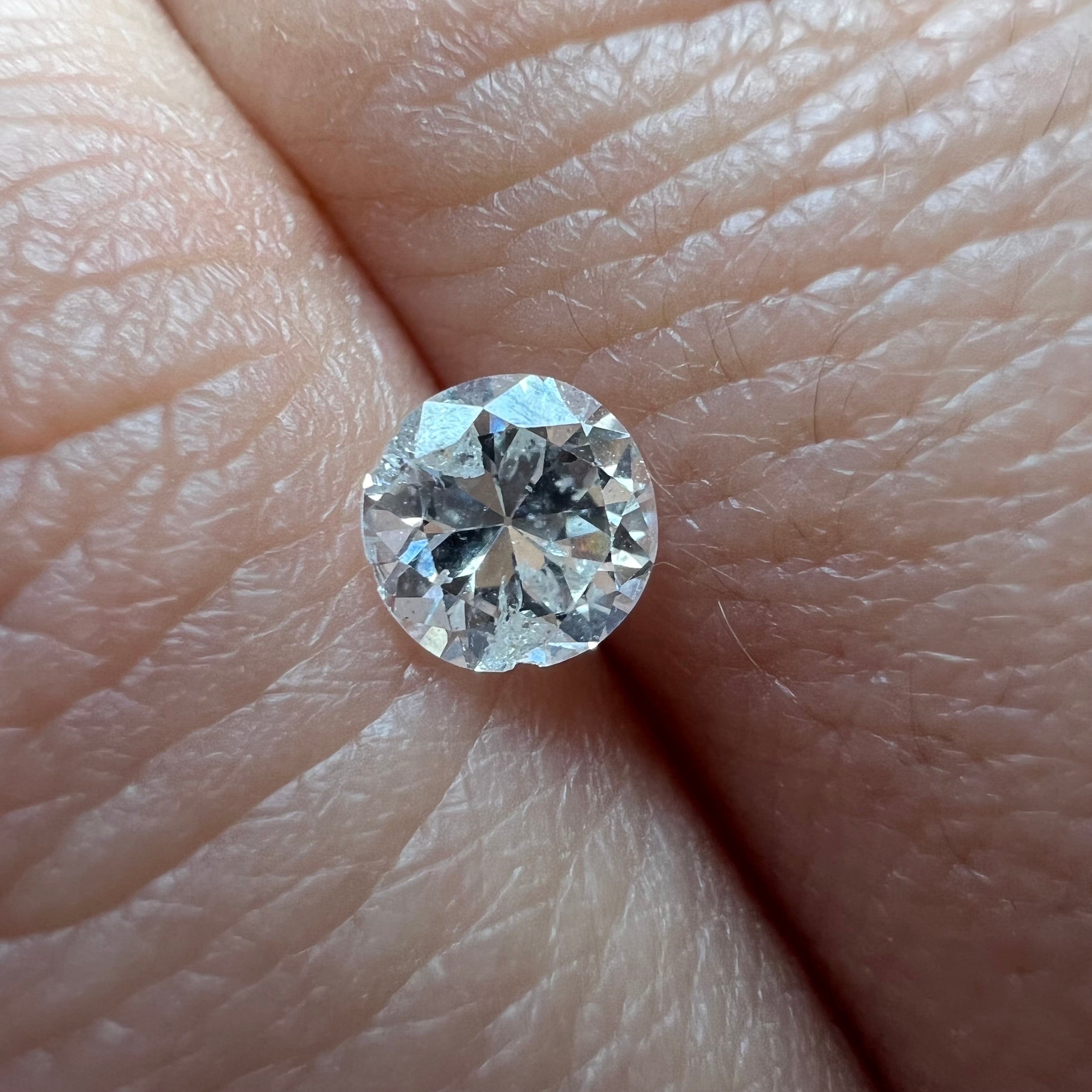 .46CT Old Mine Cut Diamond H I1 4.85x3.07mm Natural Earth mined