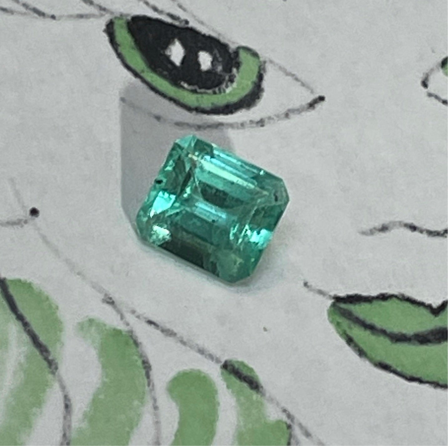 1.79CT Natural Colombian Emerald Loose 8x7mm
