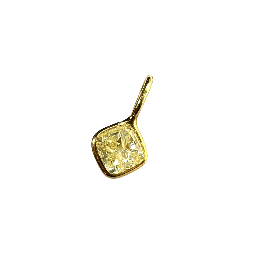 .37CT Canary Yellow Diamond Pendant Charm