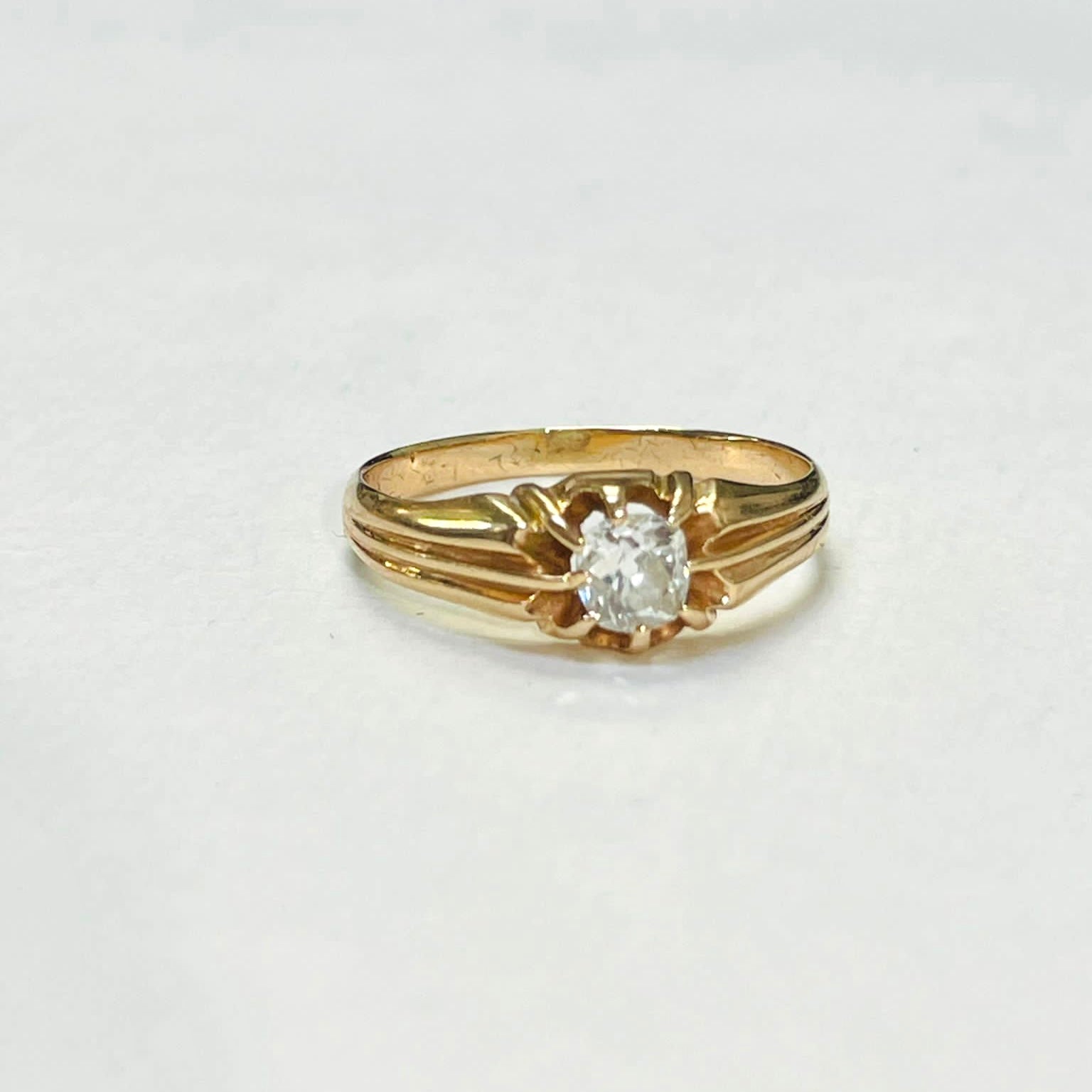 .47ct OMC Victorian Diamond Solitaire Ring Size 6.75