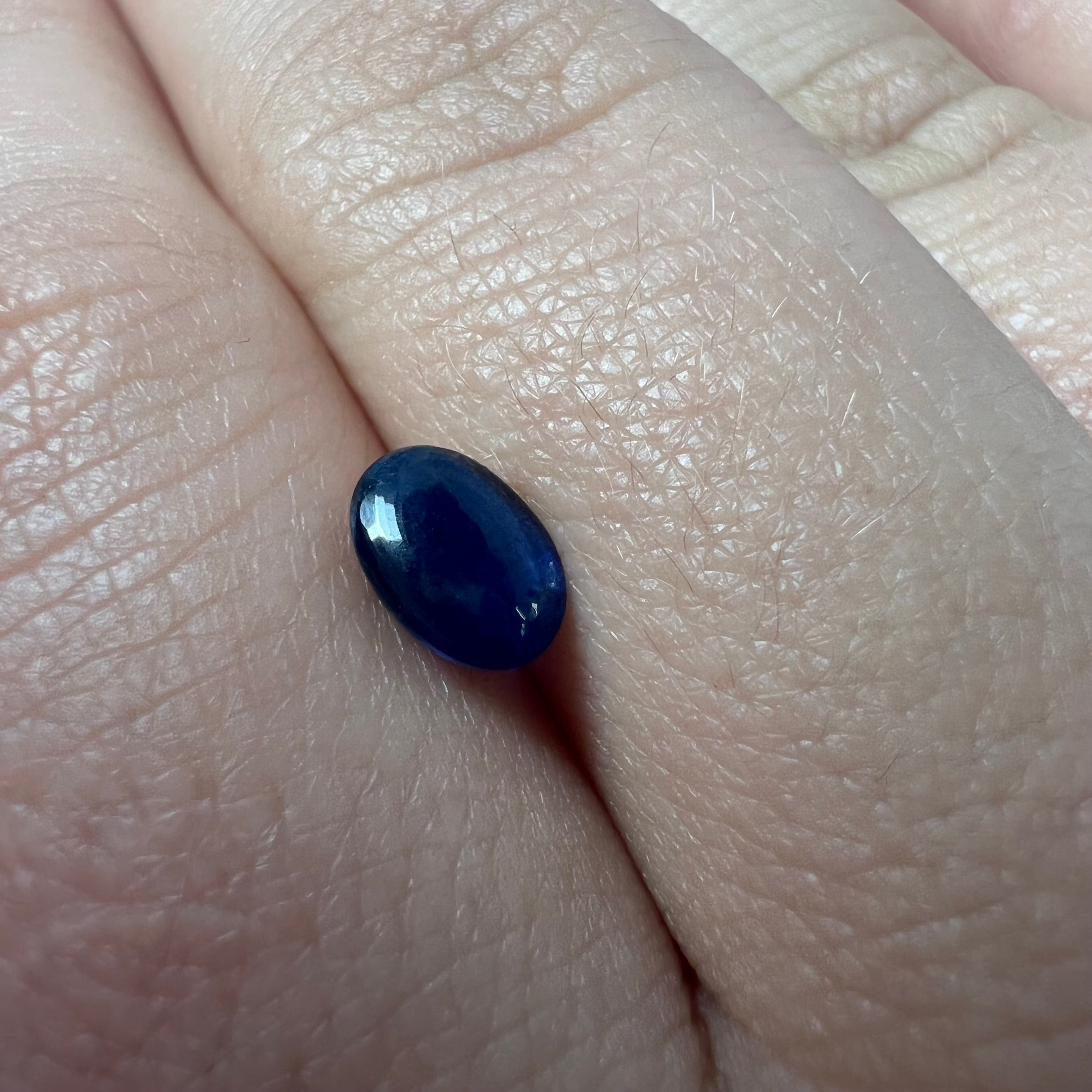 1.24CTW Loose Natural Oval Cabochon Sapphire 7.06x4.91x3.21mm Earth mined Gemsto