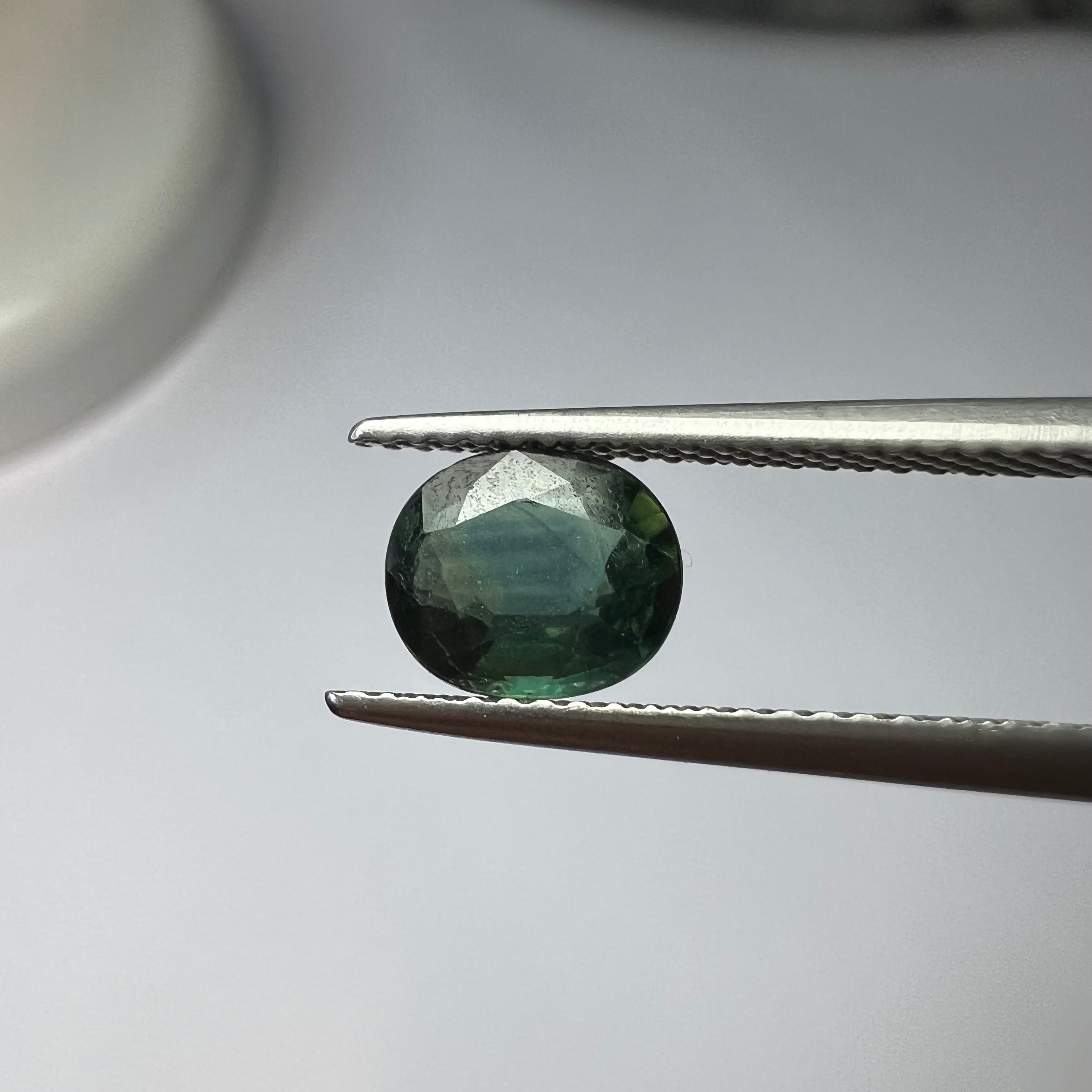 1.43CTW Loose Greenish Blue Oval Sapphire 7.40x6.20x3.25mm Earth mined Gemstone