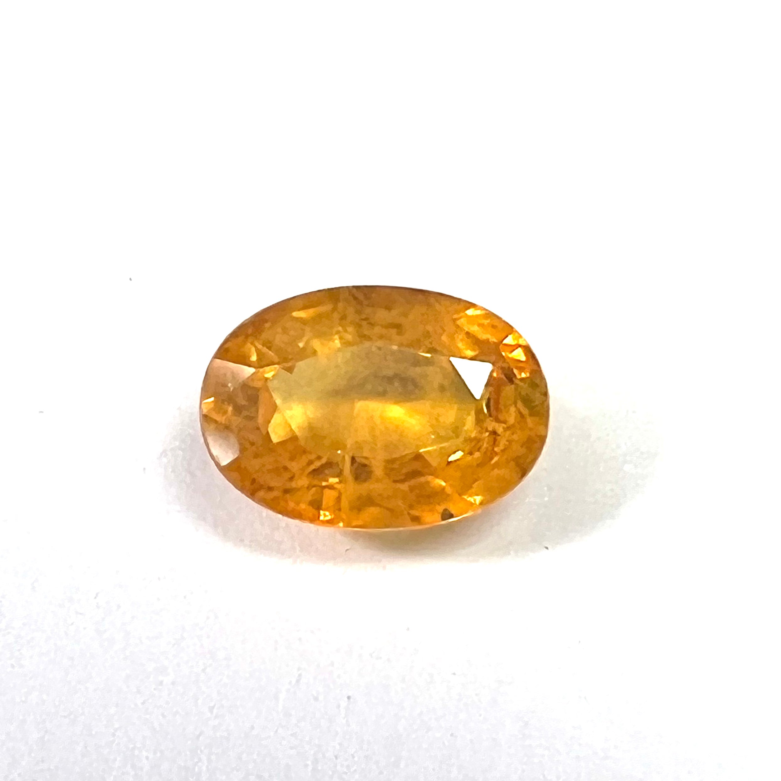 1.54CTW Loose Oval Orange Sapphire 8.21x5.73x3.37mm Earth mined Gemstone