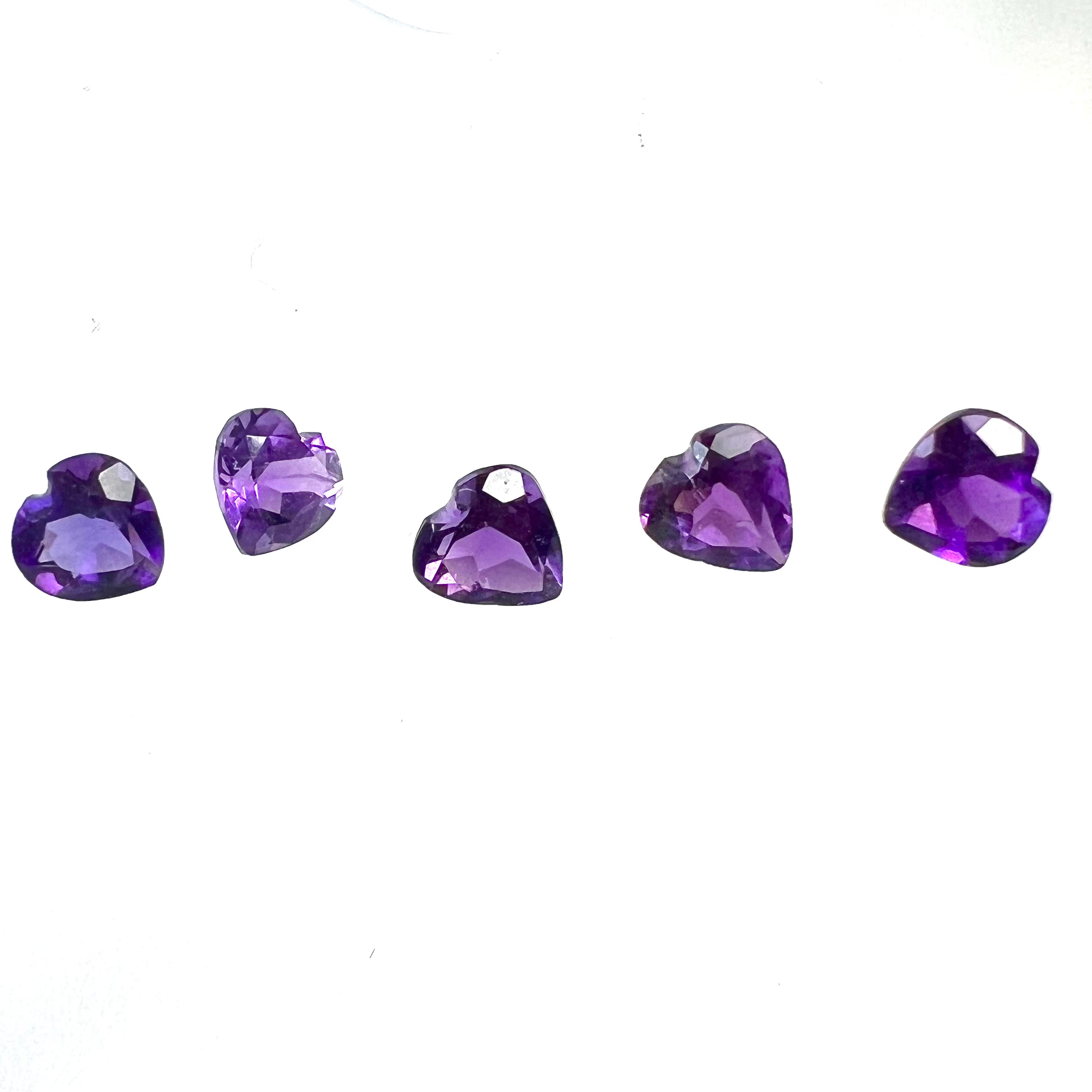 .40CT Natural Loose Heart Light Pink Amethyst 5x5mm earth mined Gemstone