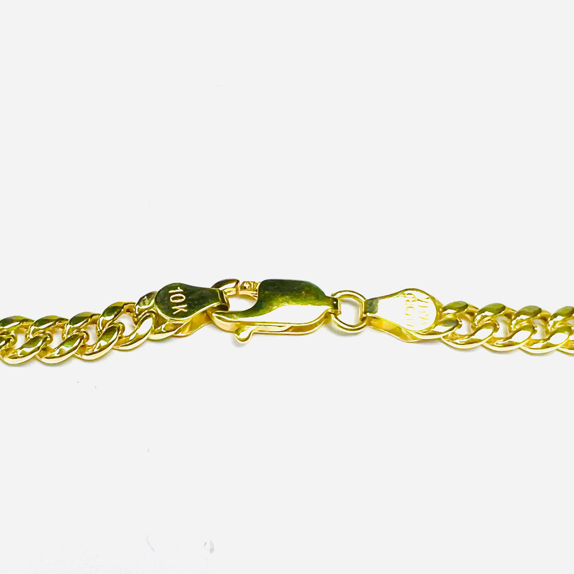 22" 4mm 10K Yellow Gold Curb Chain Necklace