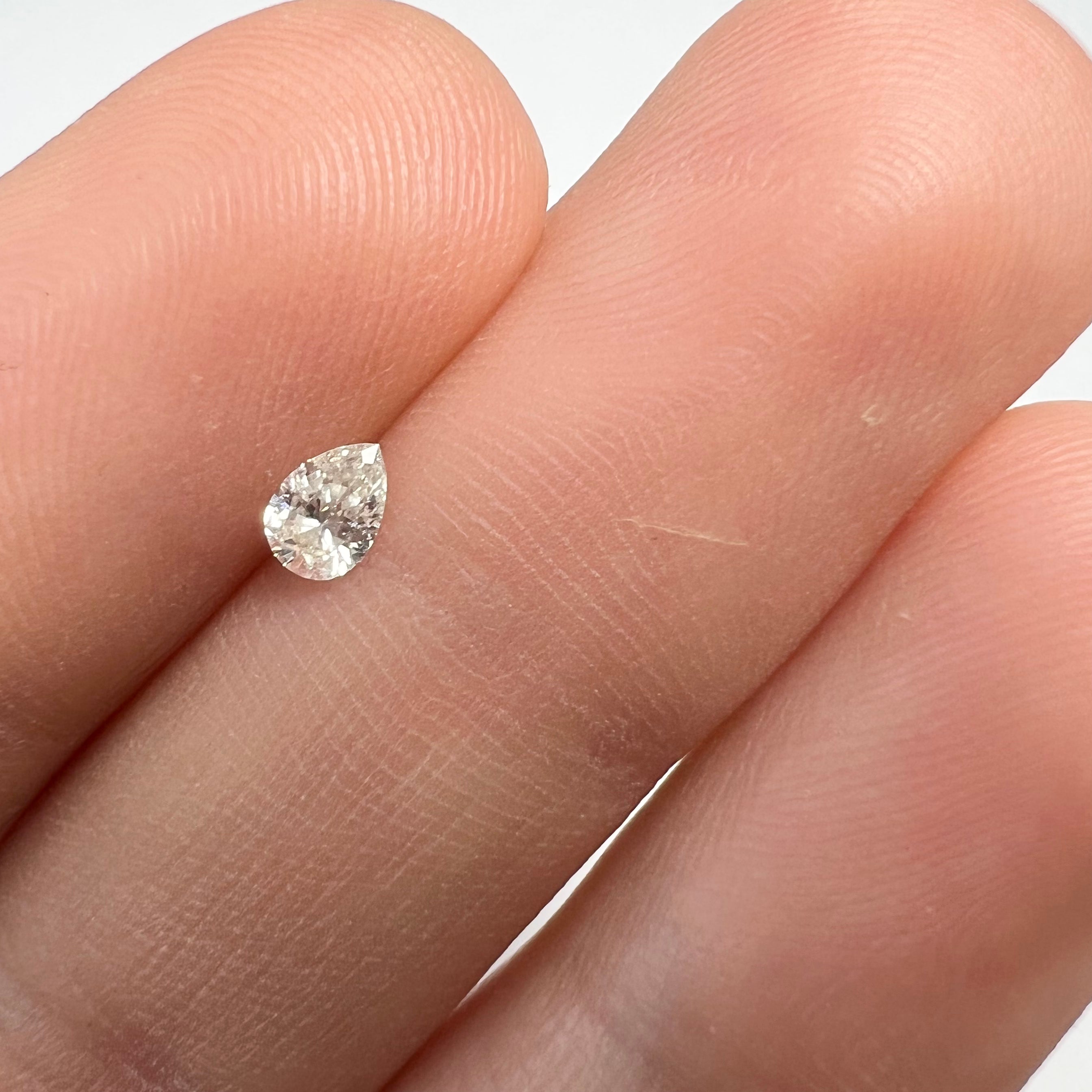 .19CT Pear Brilliant Diamond J VS2 4.63x3.37x1.85mm Natural Earth mined
