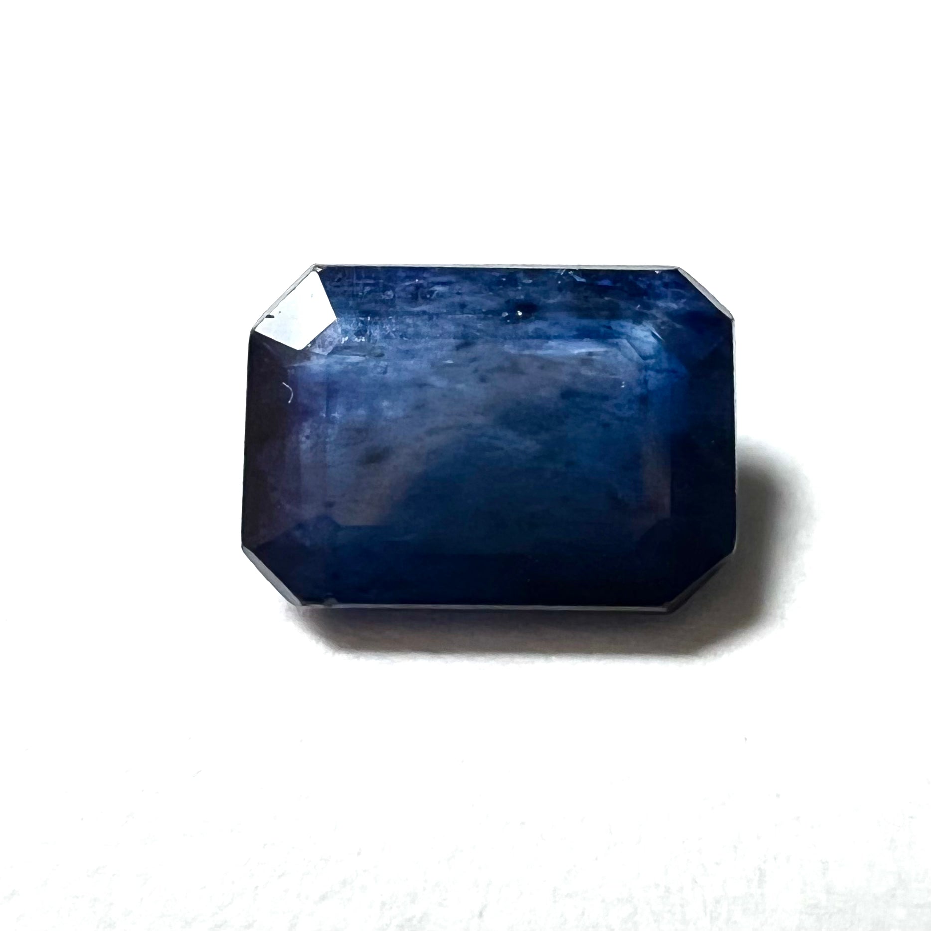 1CTW Loose Blue Emerald Cut Sapphire 7x5x2.5mm Earth mined Gemstone