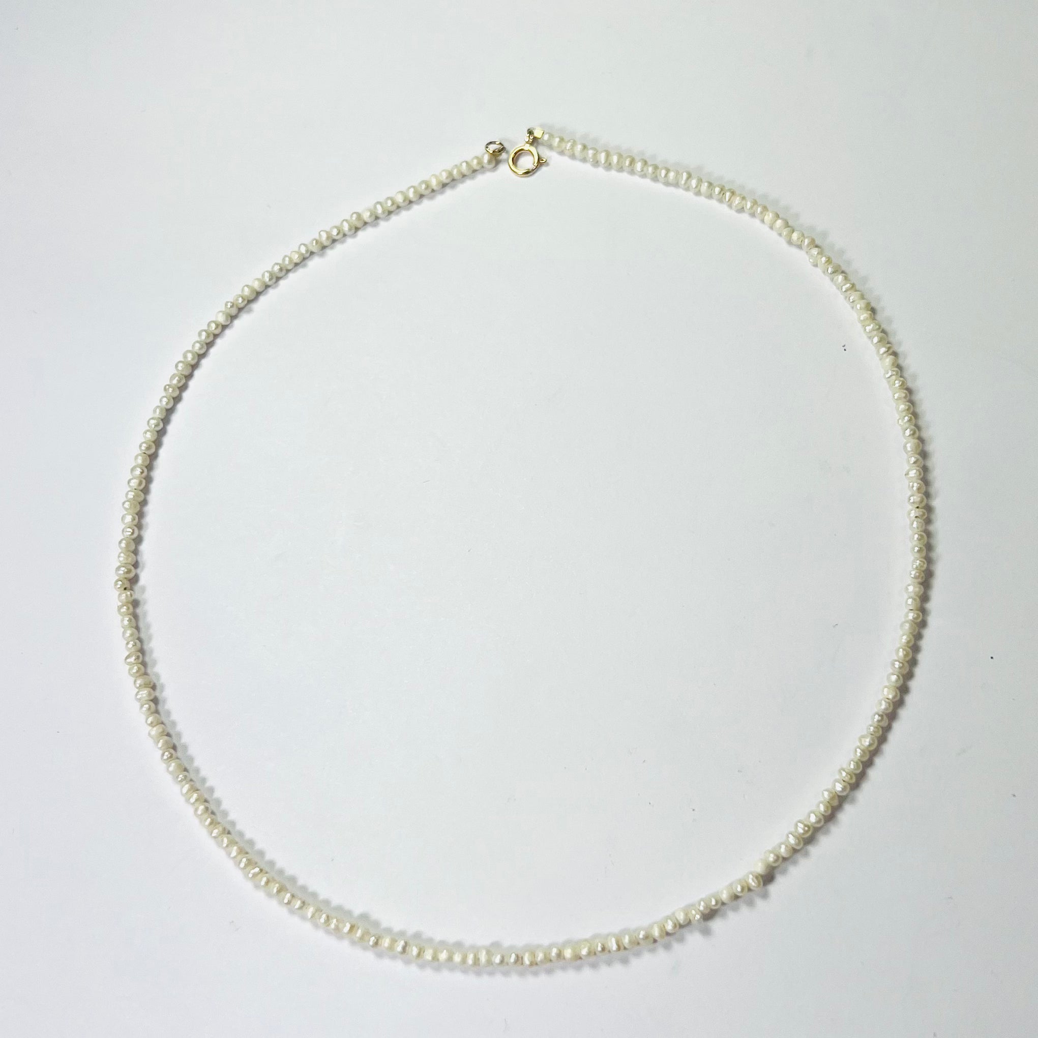 Seed Pearl 16.5" 14K Yellow Gold Necklace Clasp