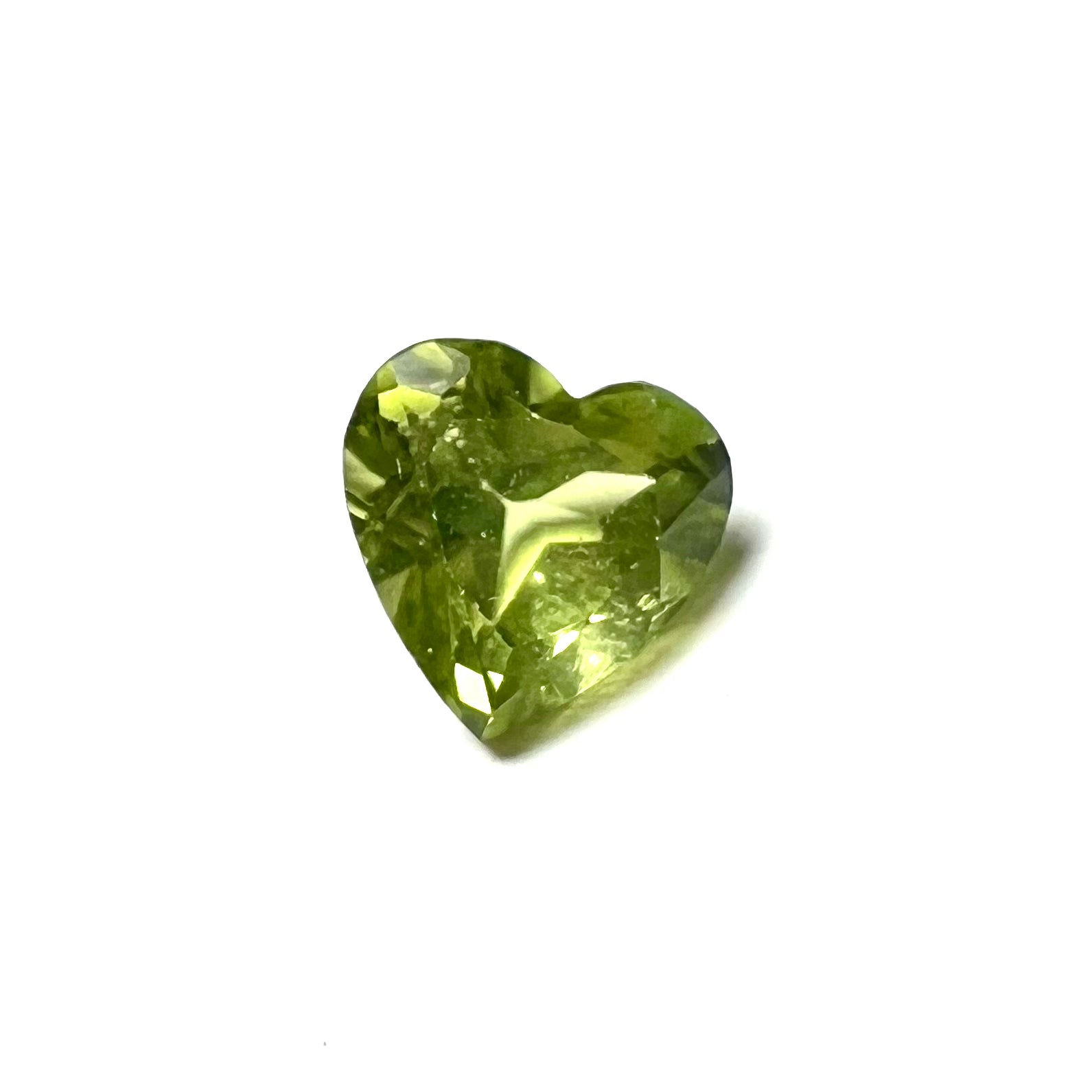 .51CT Loose Natural Heart Cut Peridot 5x4mm Earth mined Gemstone