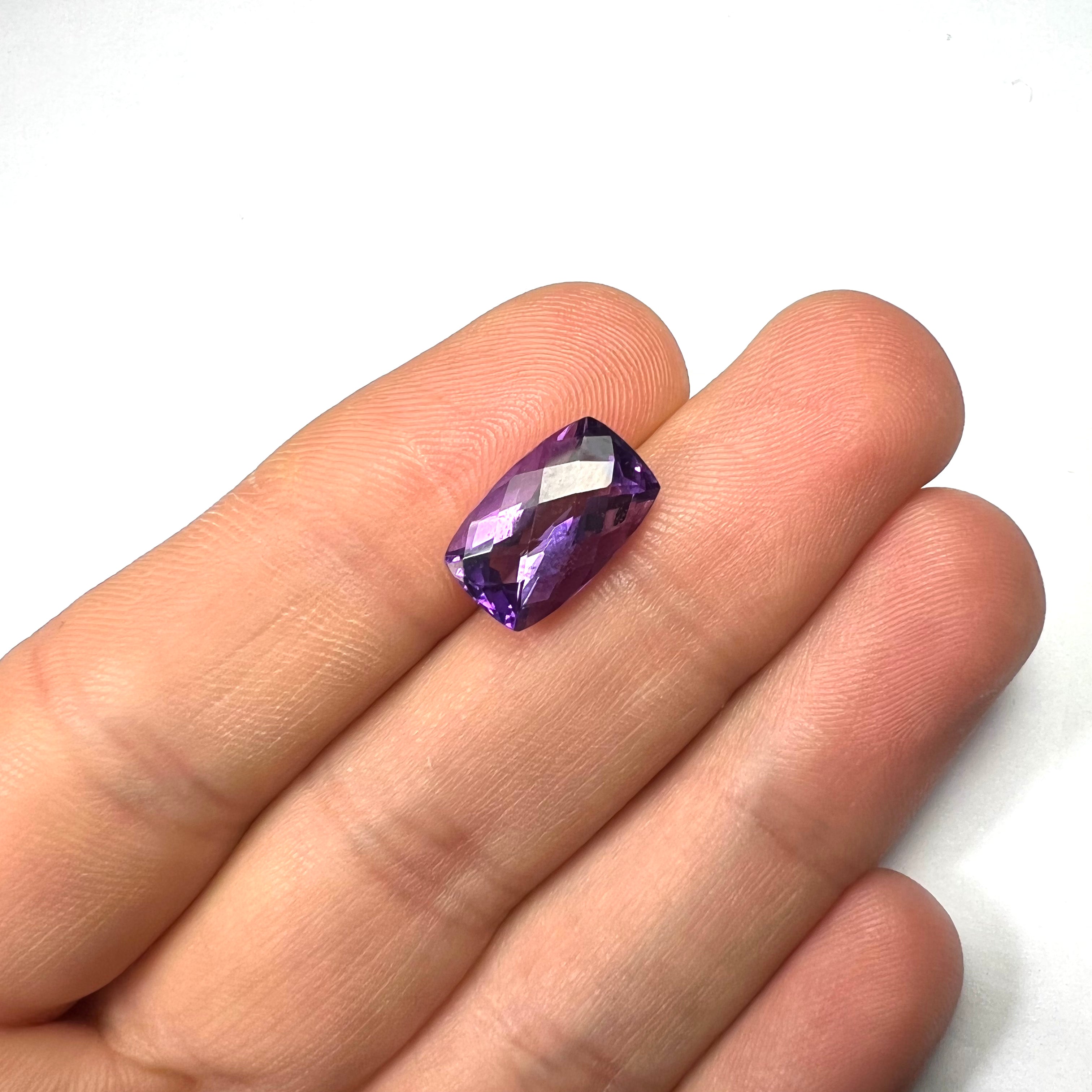 4.12CTW Loose Natural Fancy Cut Amethyst 13x8x6.15mm Earth mined Gemstone