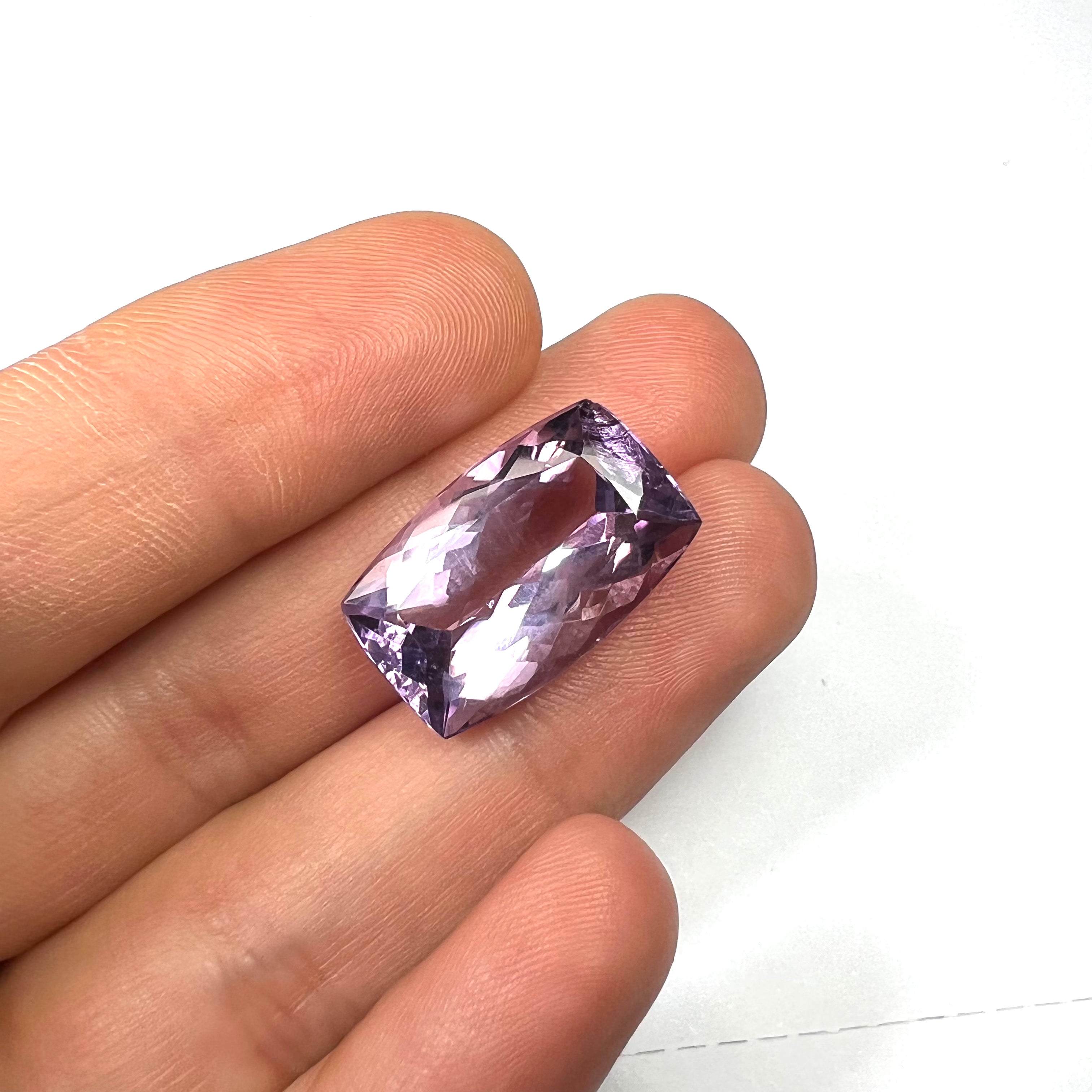 15.39CT Loose Natural Fancy Cut Amethyst 20.9x13x8.6mm Earth mined Gemstone