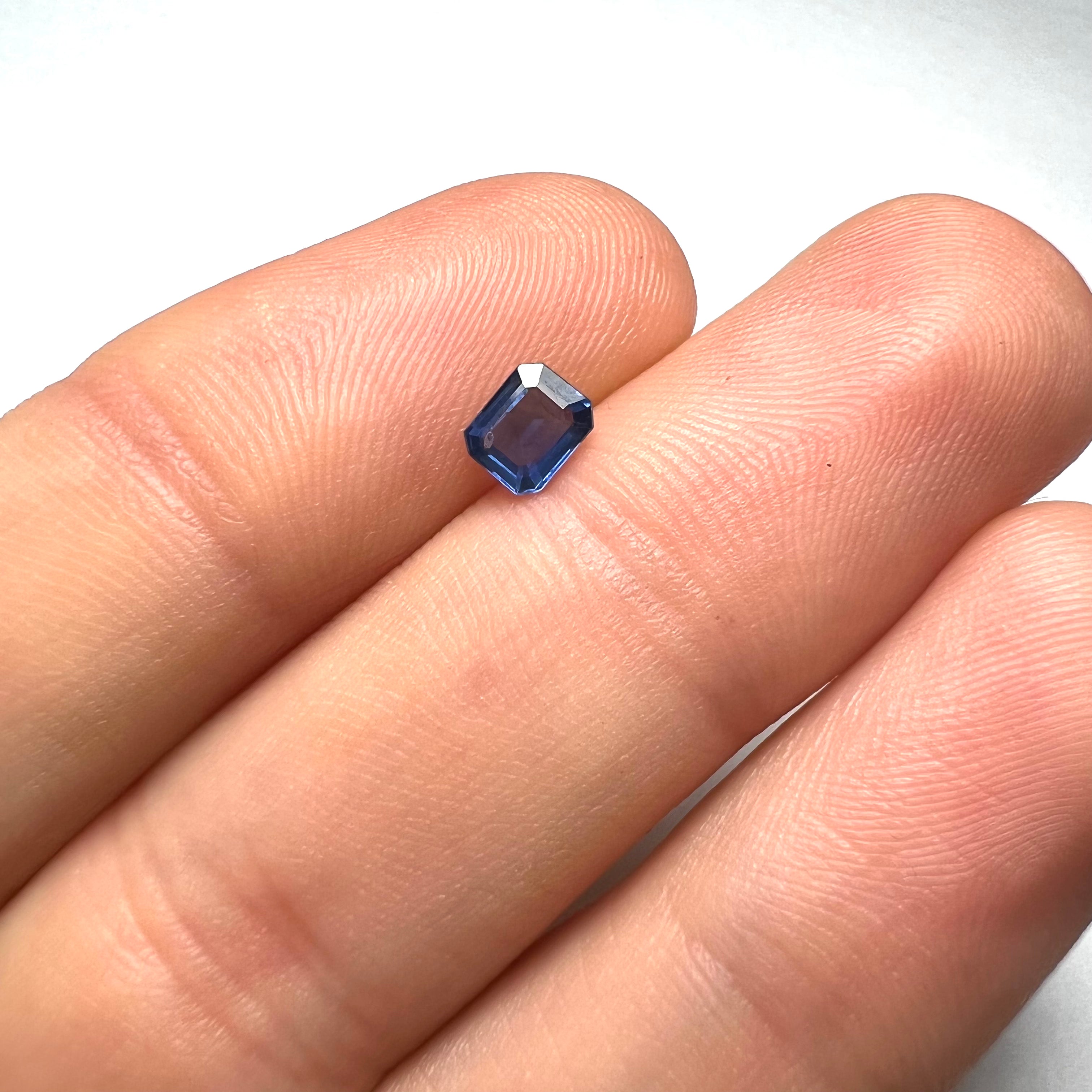 .49CT Loose Blue Emerald Cut Sapphire 5x4x2mm Earth mined Gemstone
