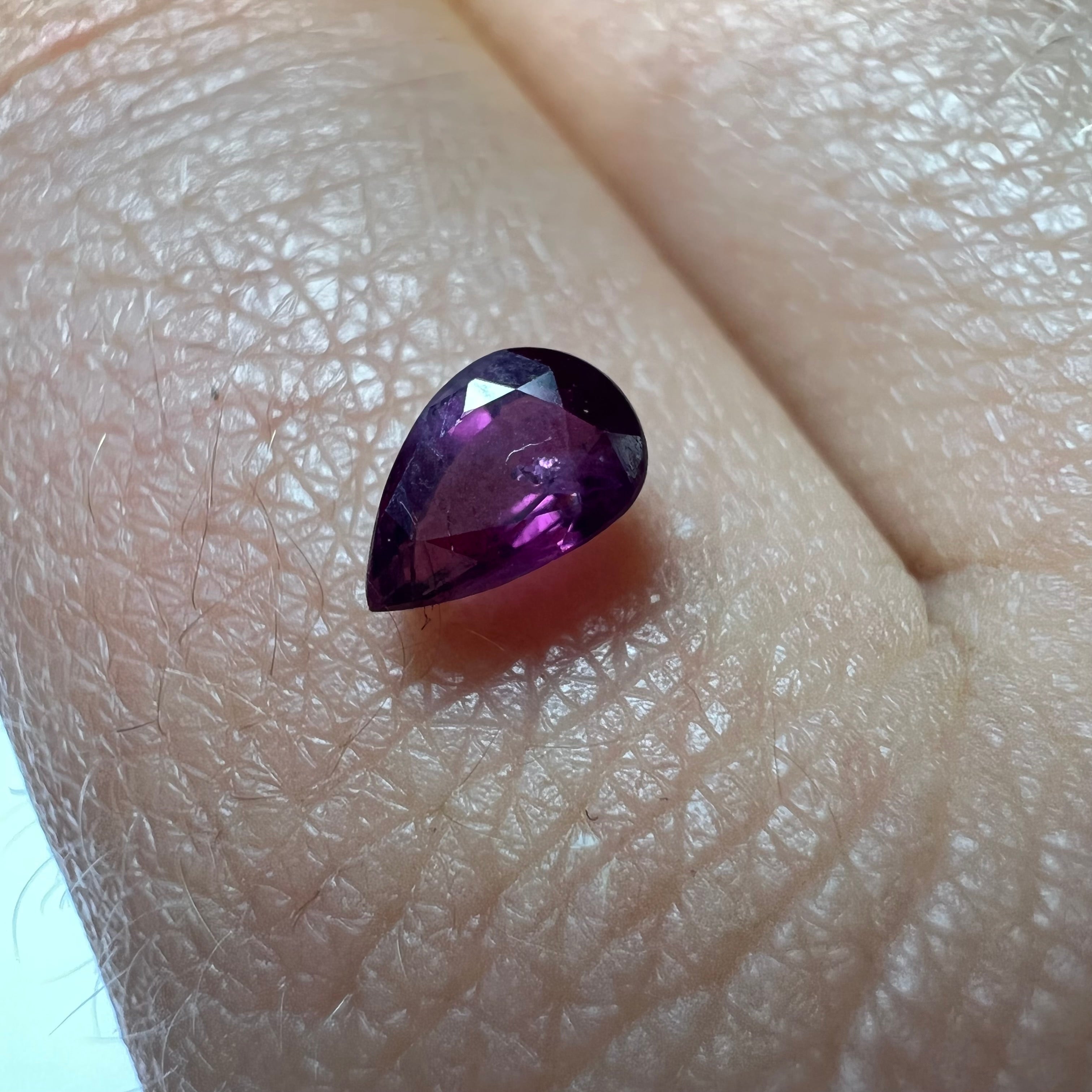 .56CT Loose Natural Pear Ruby 5.90x3.99x2.72mm Earth mined Gemstone