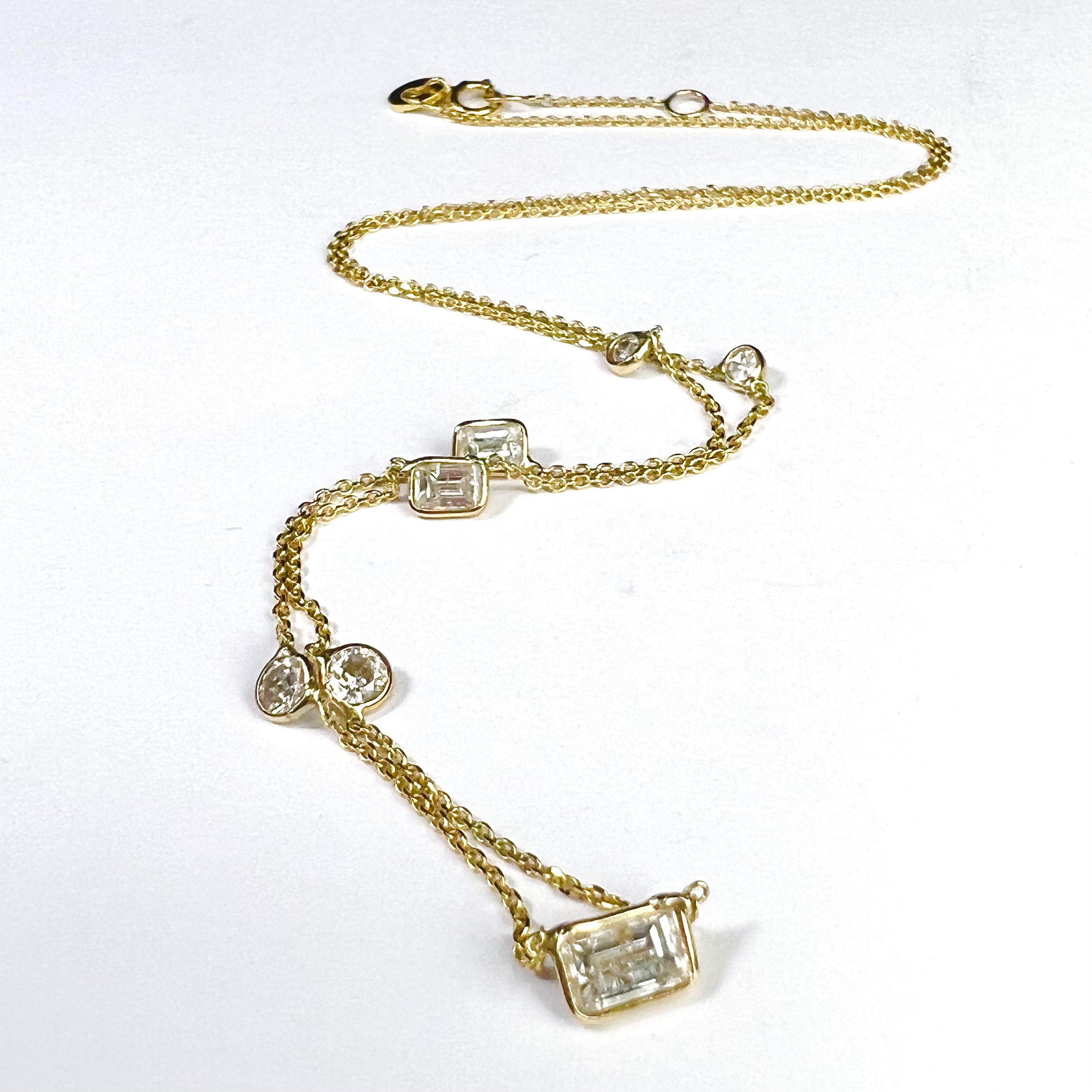 Mixed Diamonds by The Yard Necklace in 14k Yellow Gold