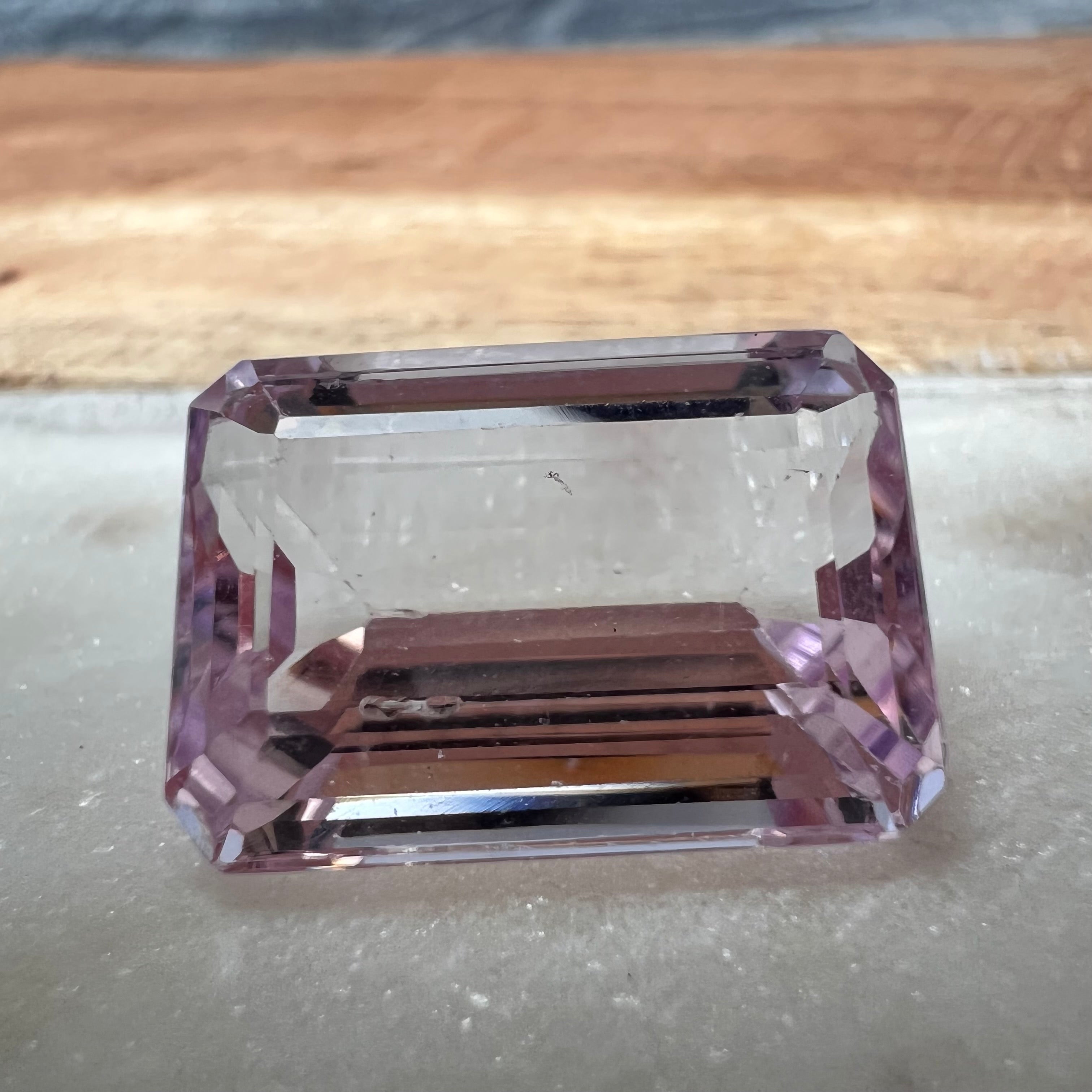 15.75CTW Natural Emerald Cut Kunzite 17.06x12.22mm Earth mined Gemstone