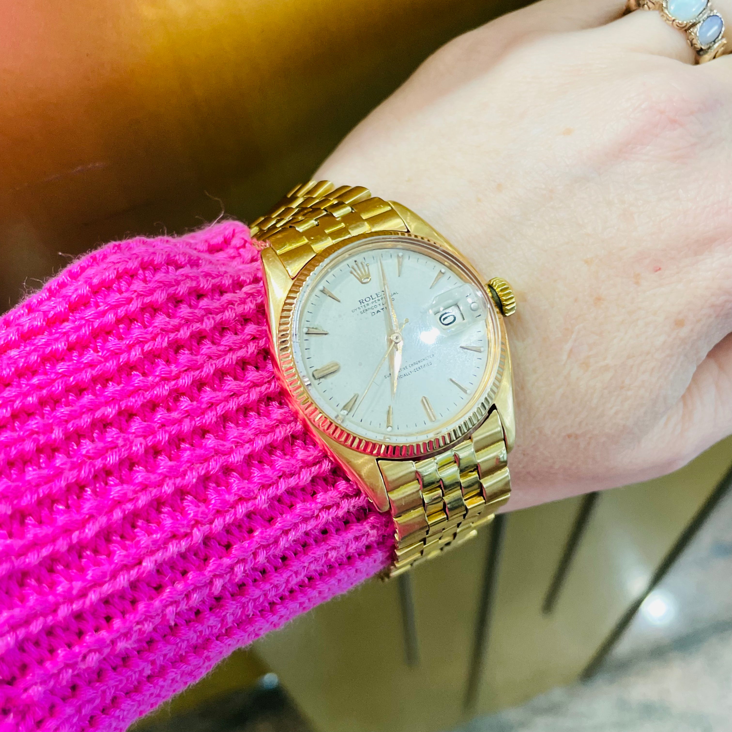 Solid 18K Yellow Gold Rolex Vintage Watch