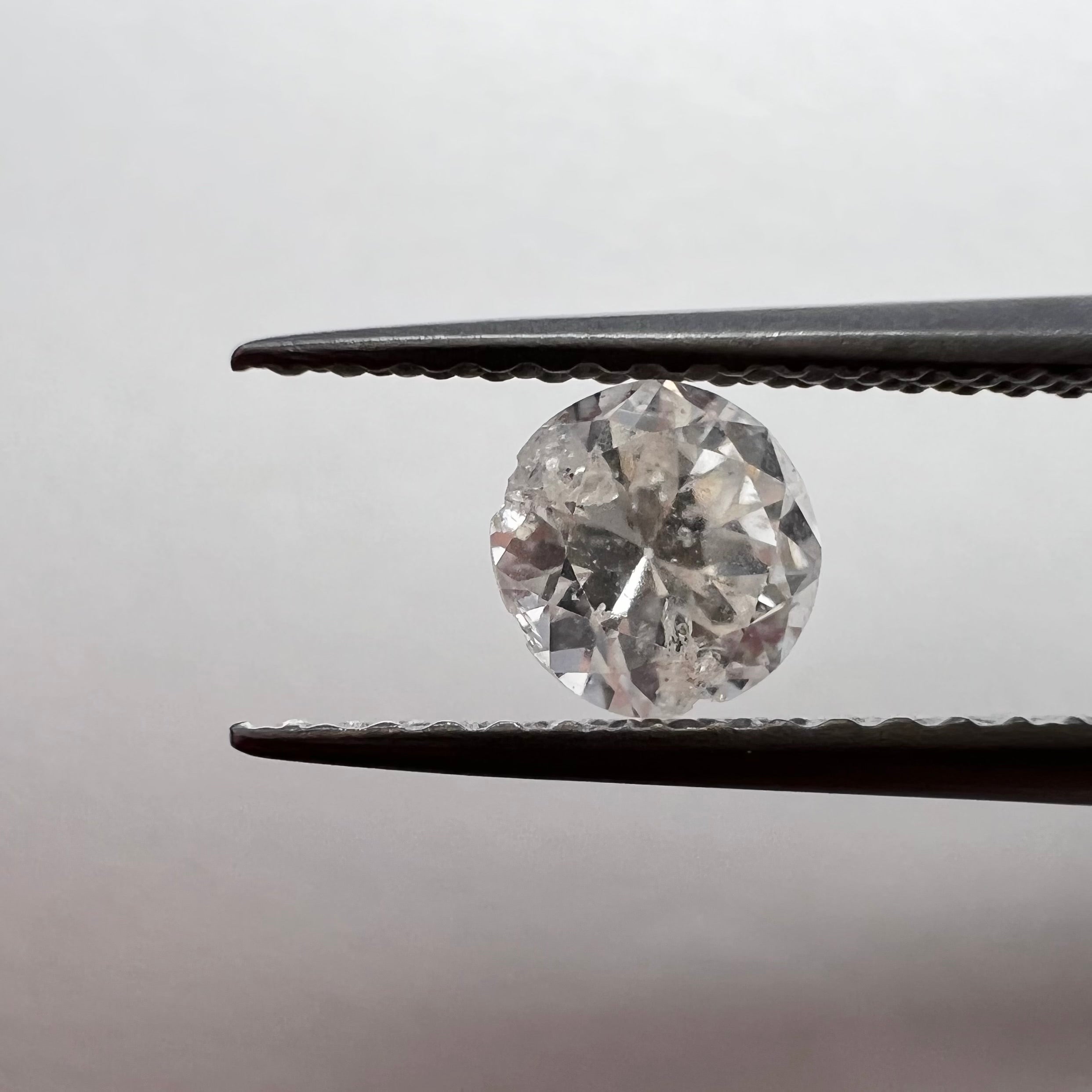 .46CT Old Mine Cut Diamond H I1 4.85x3.07mm Natural Earth mined