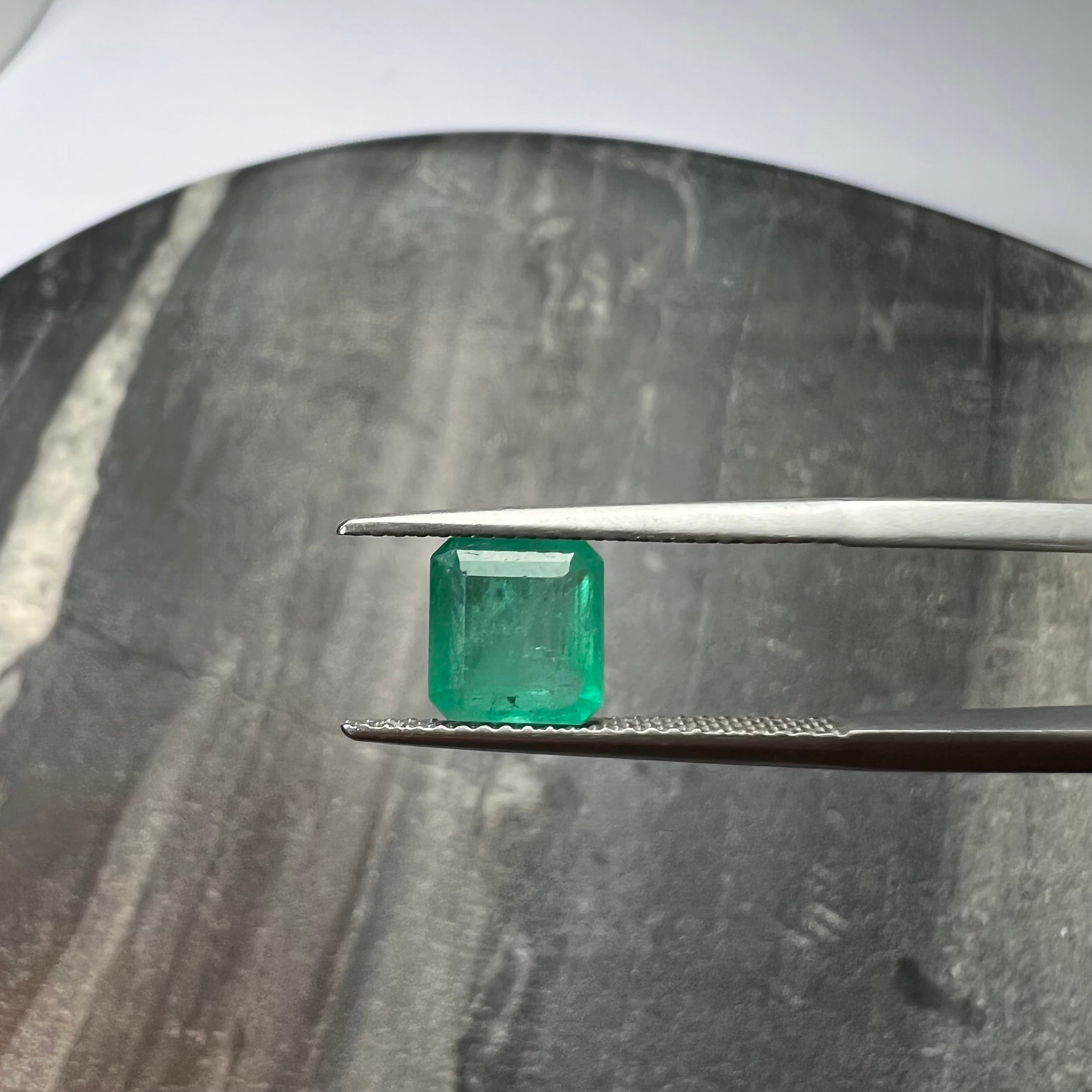 1.52CT Loose Colombian Emerald, Emerald Cut 7.22x6.85x4.05mm Earth mined Gemstone