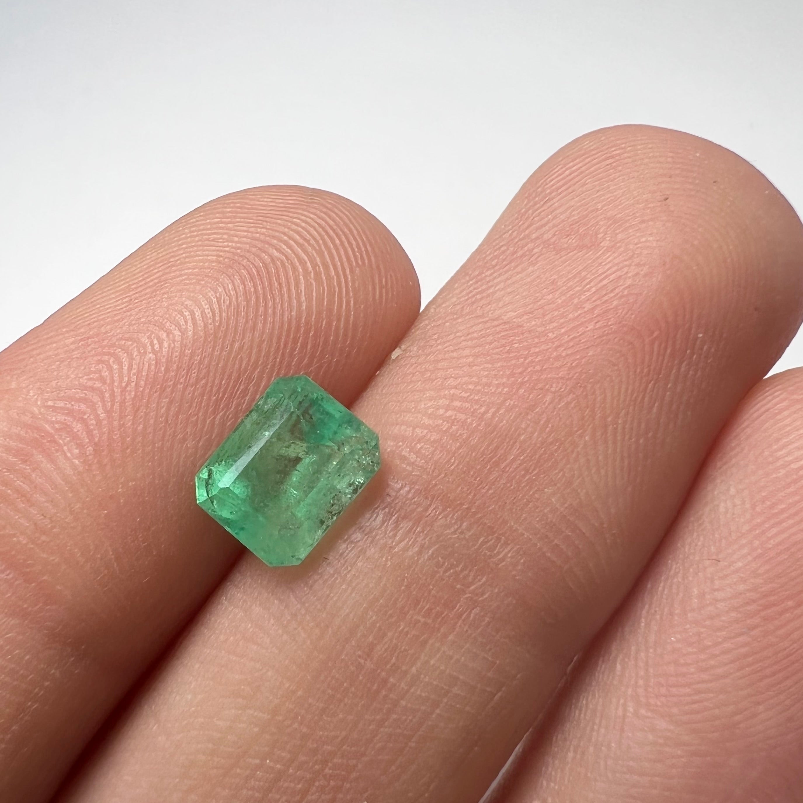 1.62CT Loose Natural Colombian Emerald Rectangle Shape 7.28x5.90x5.09mm