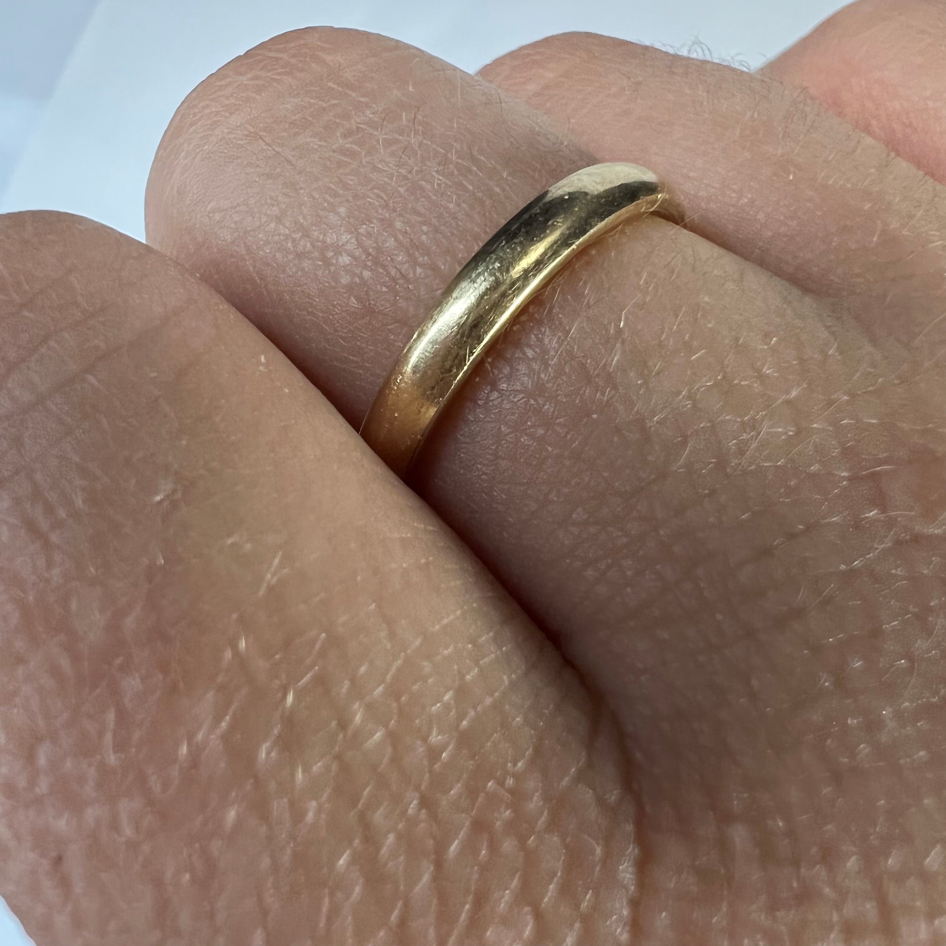 Solid 14K Yellow Gold Ring Band Size 9