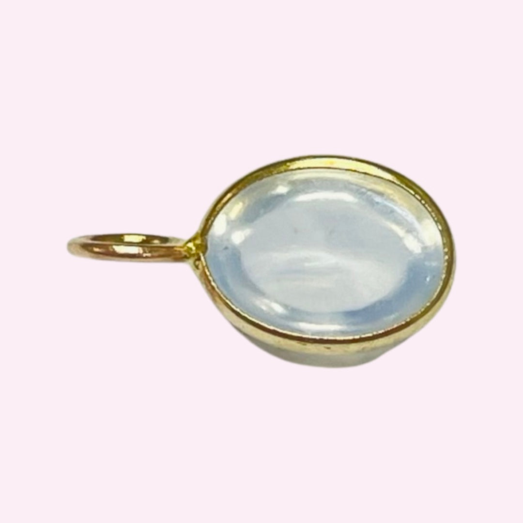 14K Yellow Gold Pendant Gem Charm